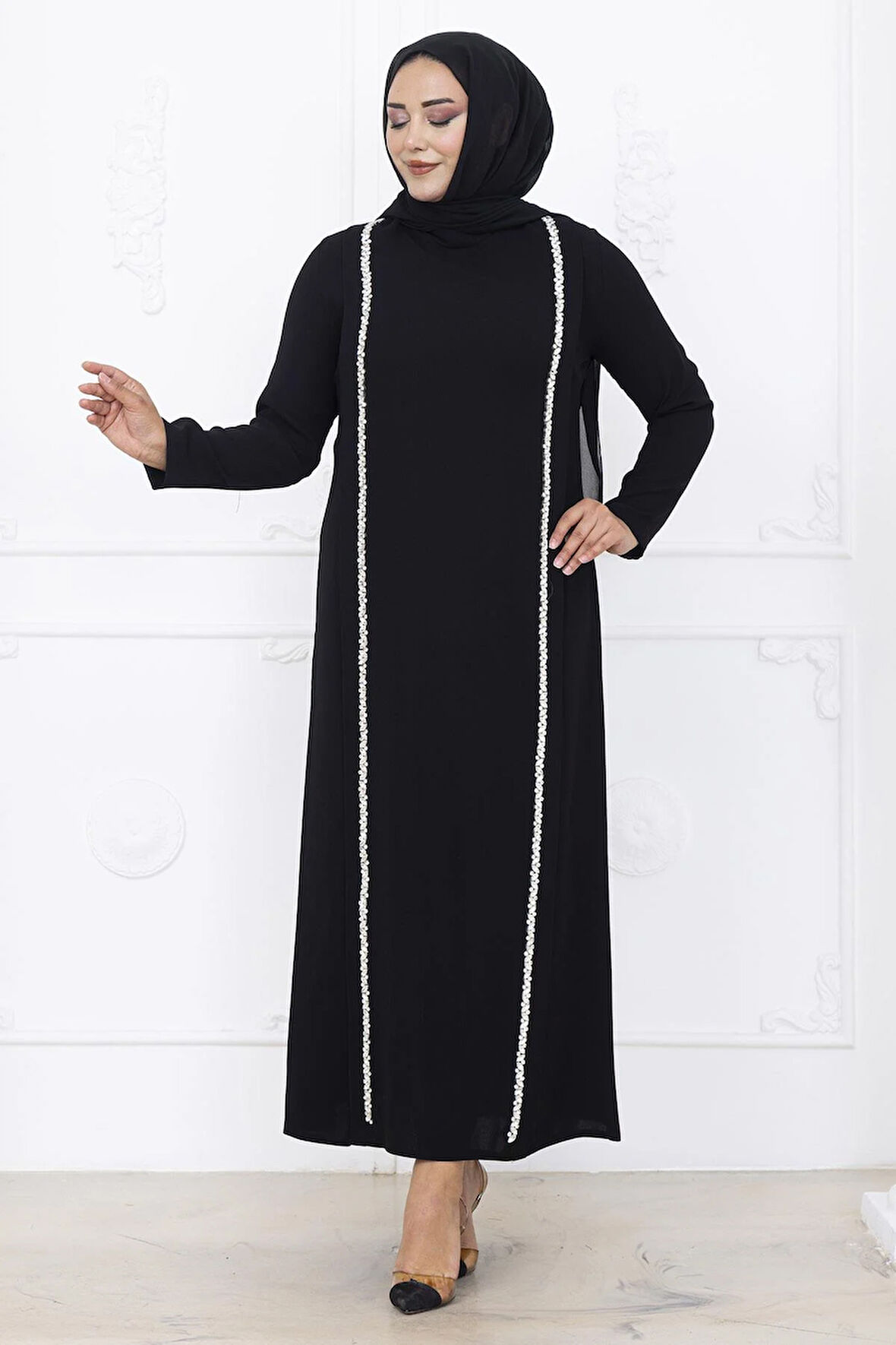 Amine Hüma Yakut Abiye Elbise Siyah
