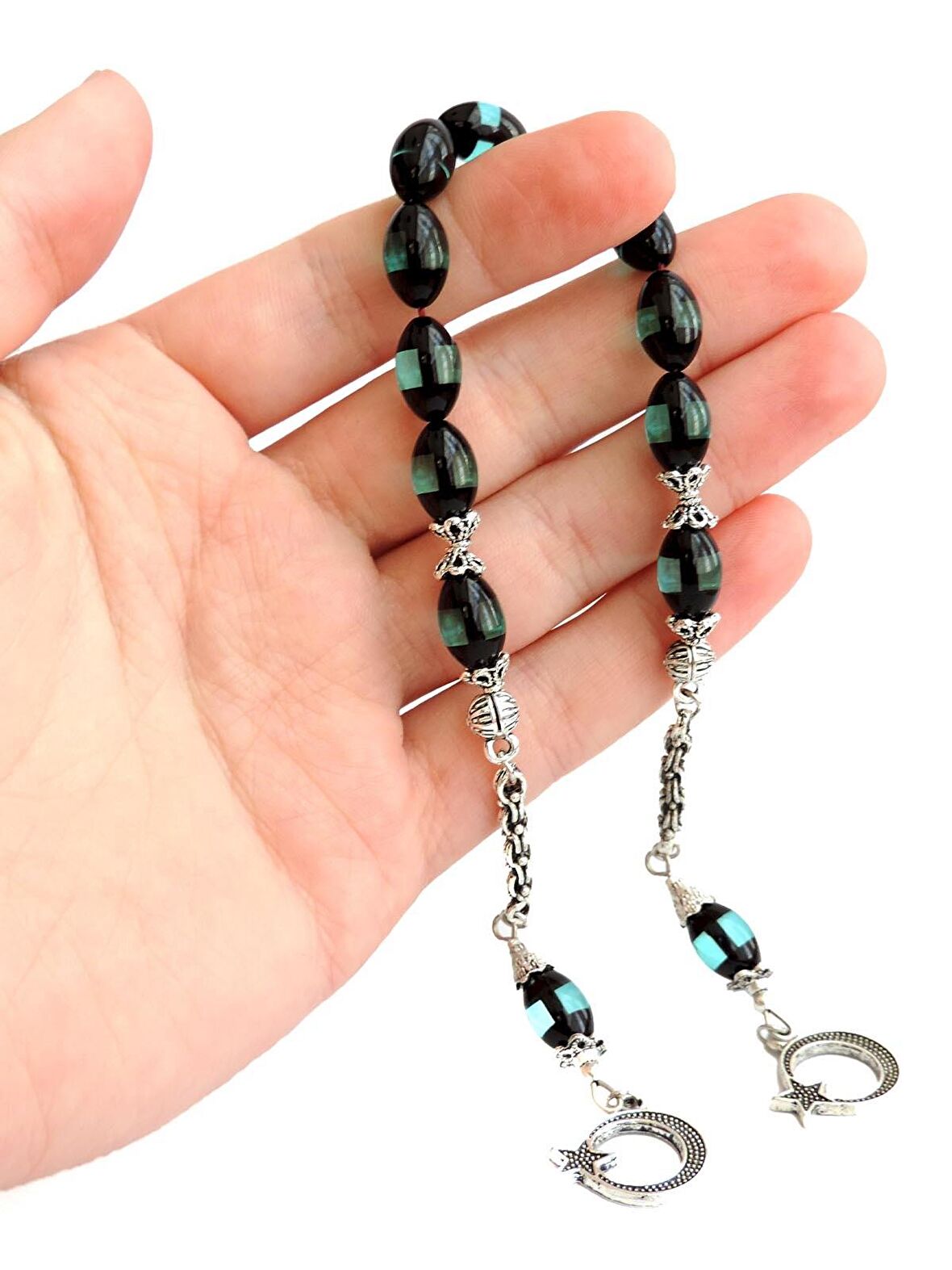 Açık Yeşil Renk Sürmeli Model Zaza Tesbih