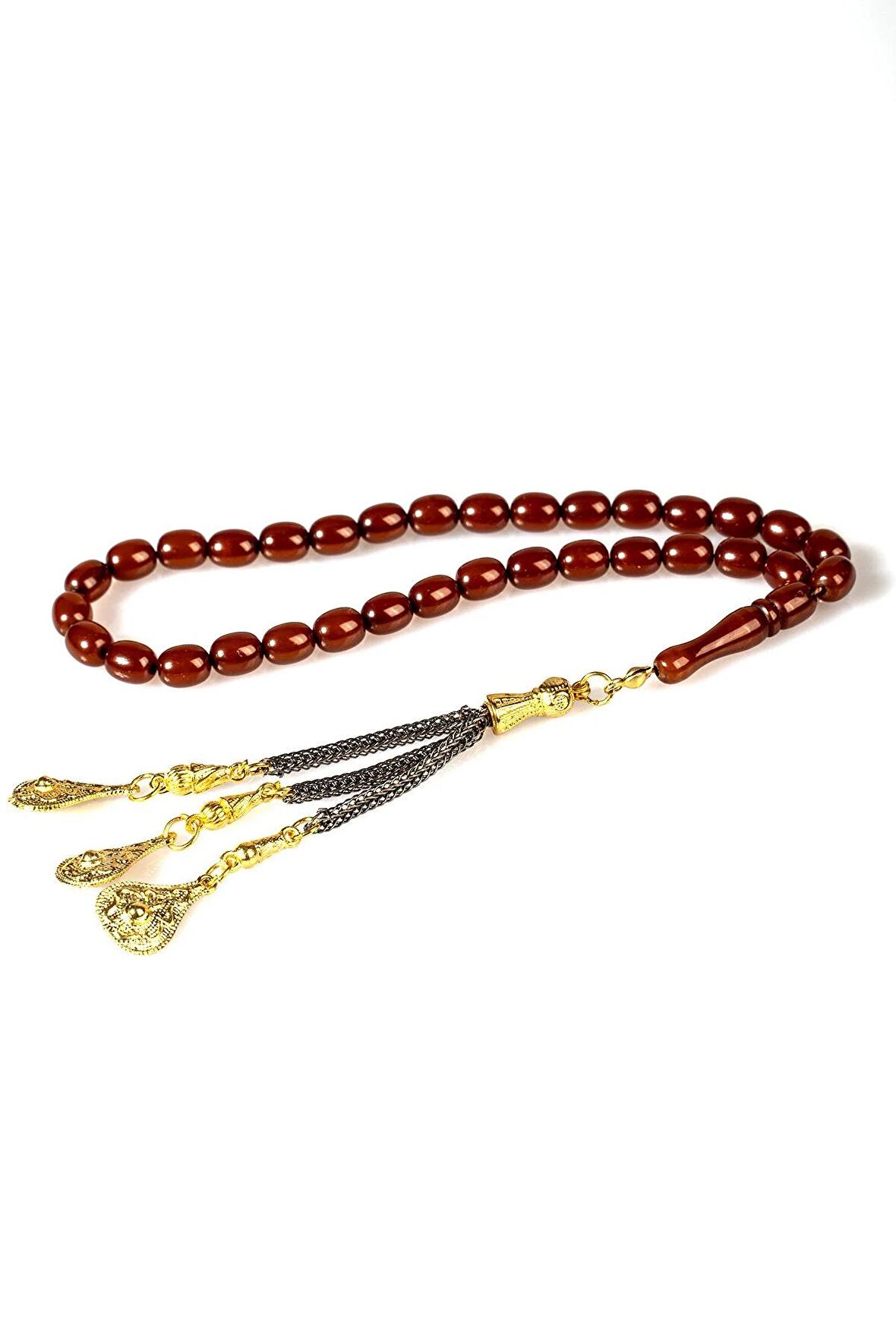 Bilek Boy Bal Rengi Sarı Püsküllü Toz Kehribar Tesbih