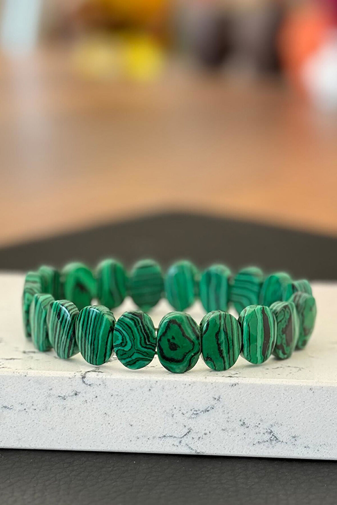 Rolex Yeşil Malakit Taşı Bileklik