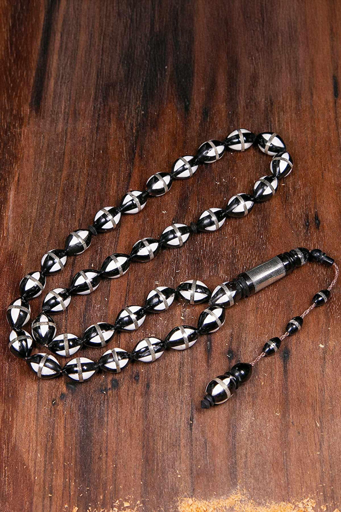 İri Taneli Kemik Kombinli Kuka İşleme Tesbih