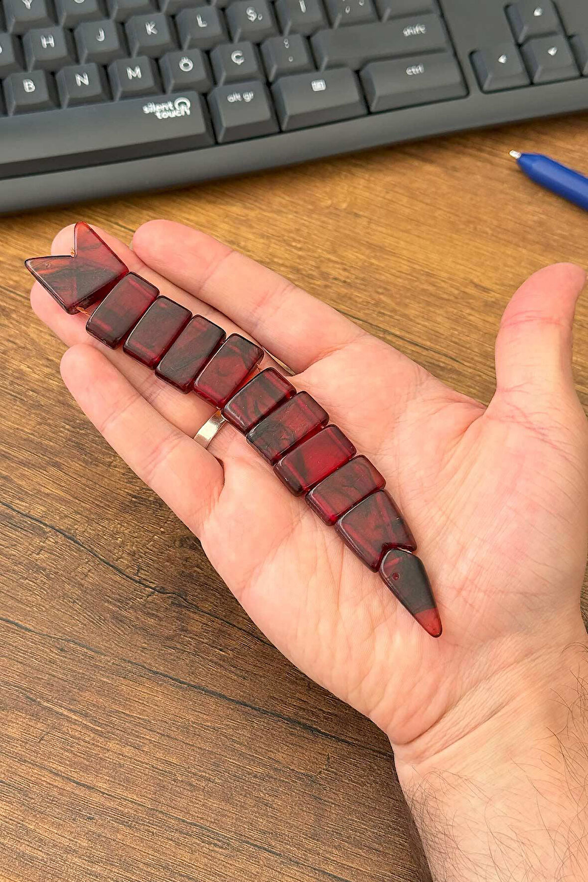 Ateş Kehribar Kehribar Balık Tesbih