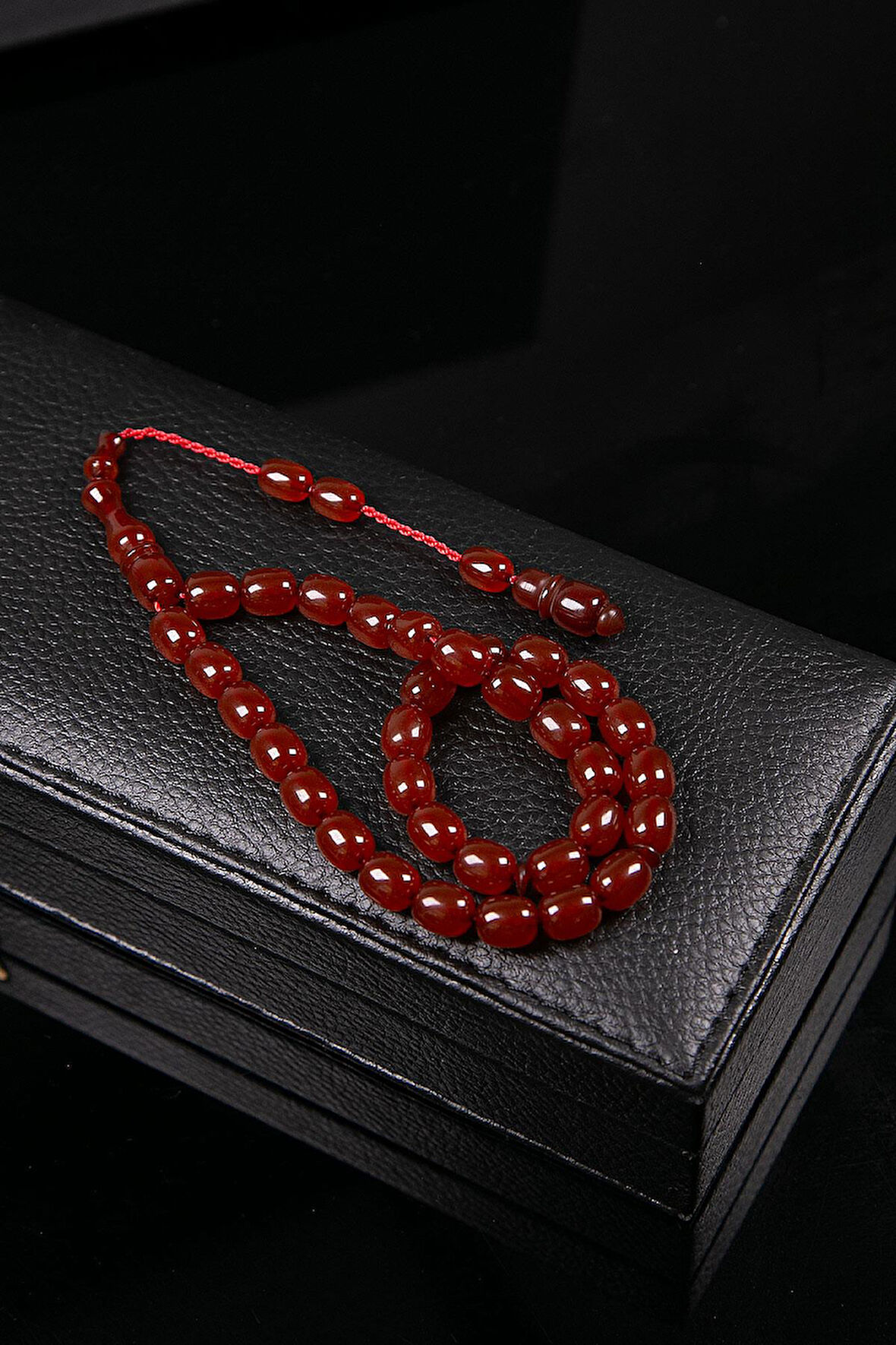 Küçük Boy Fırınlanmış Zar Renk Sıkma Kehribar Tesbih