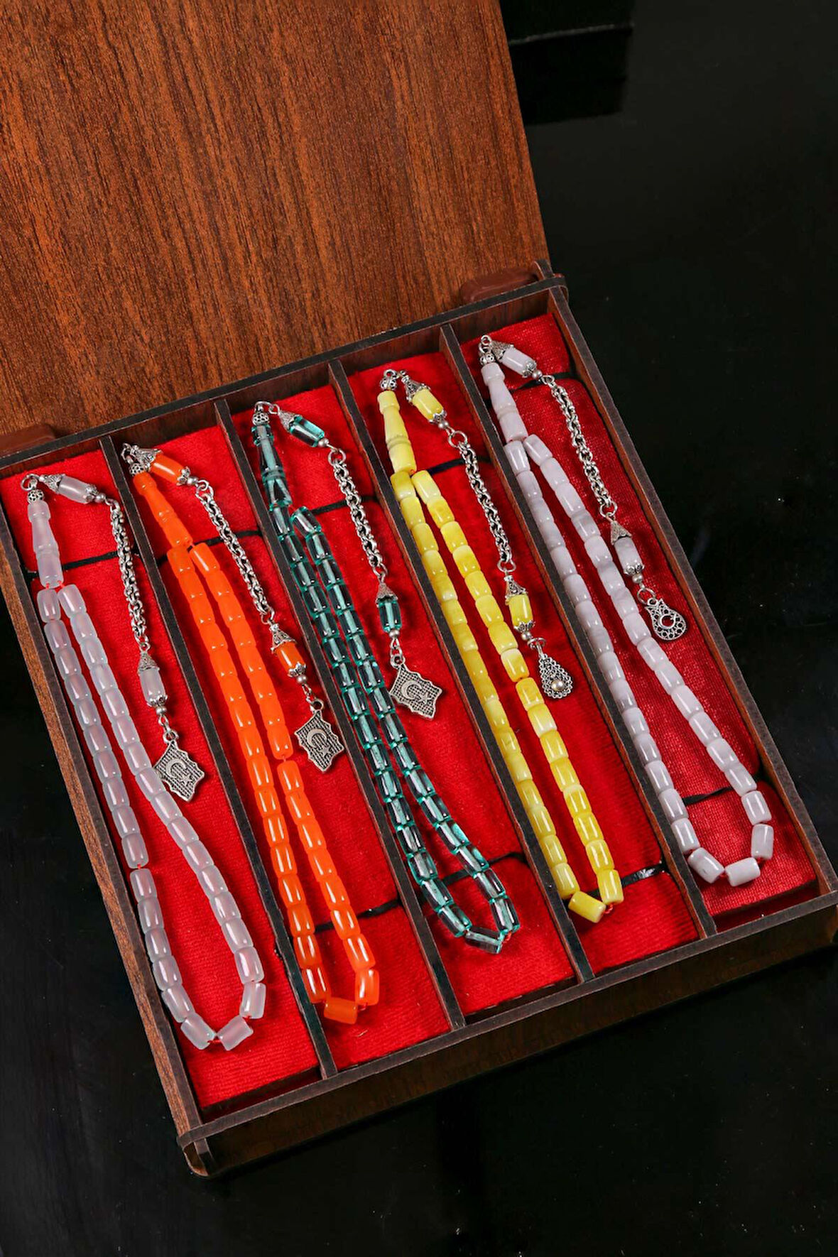 Ahşap Kutusunda Usta İşçilikli 5'Lİ Uçak Camı Set