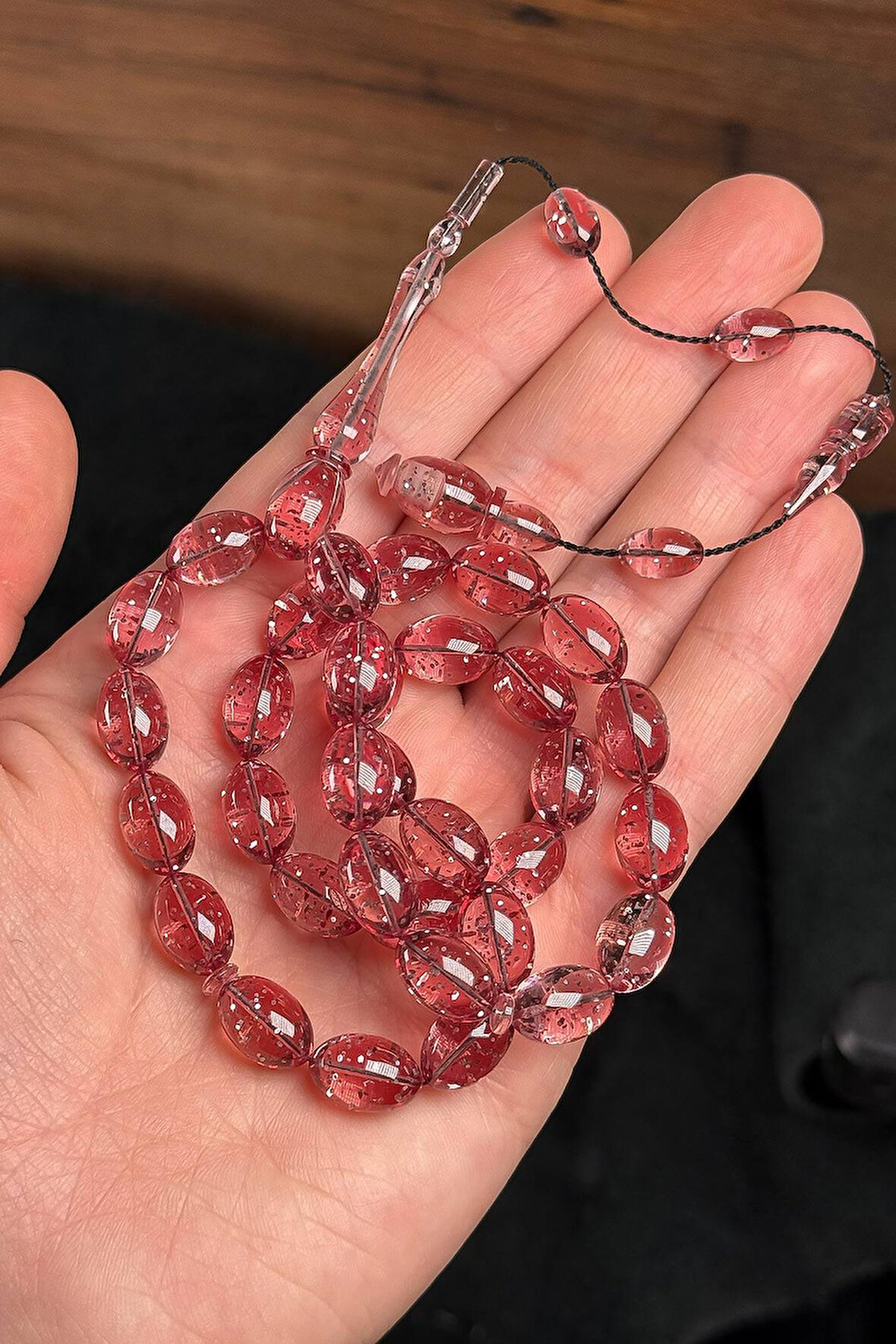 Mahmut Başkale Çalışma Simli  Ateş Kehribar Tesbih