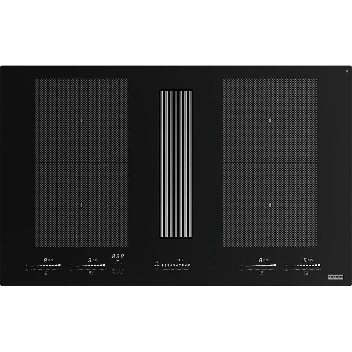 Franke 3400705335 MYTHOS 2GETHER ICON STEEL FMY 8391 R HI Black Glass Ankastre Ocak