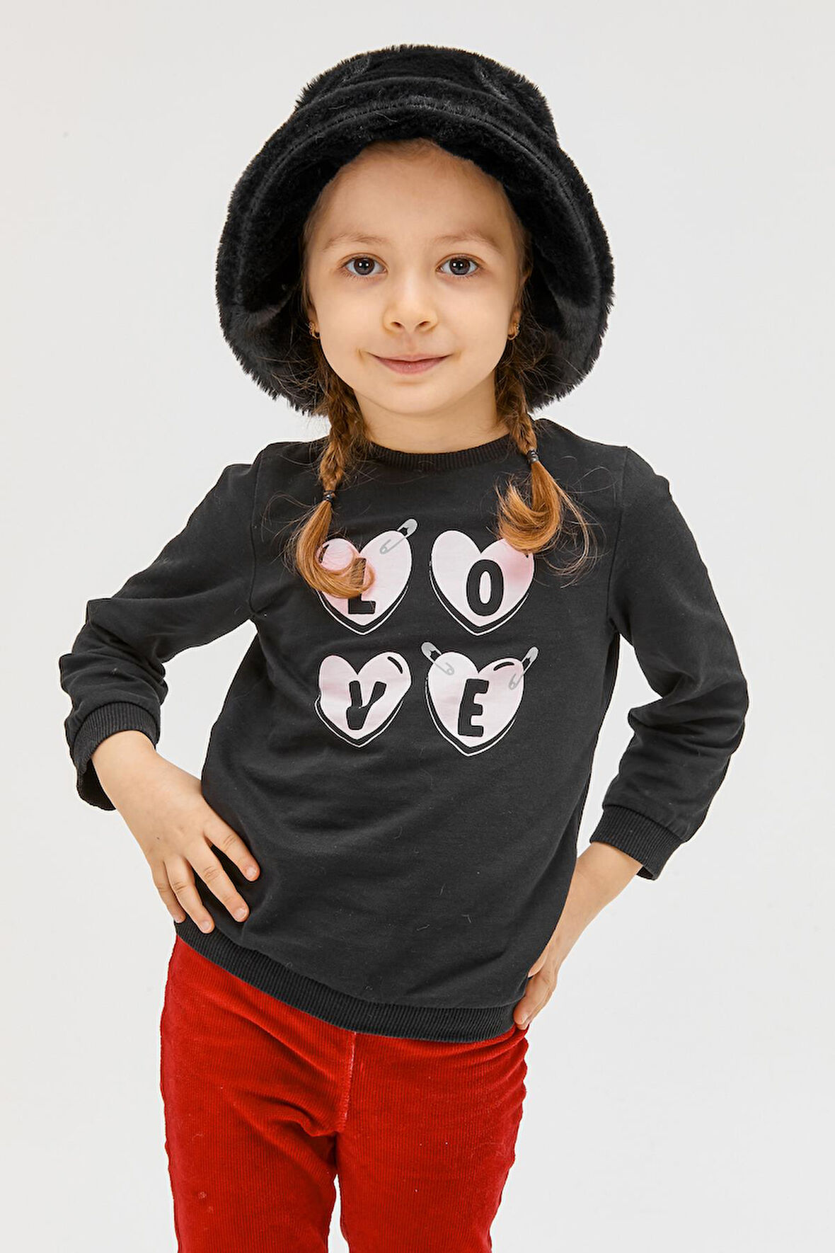 Benittokids Kız Çocuk Peluş Bucket Şapka 7001