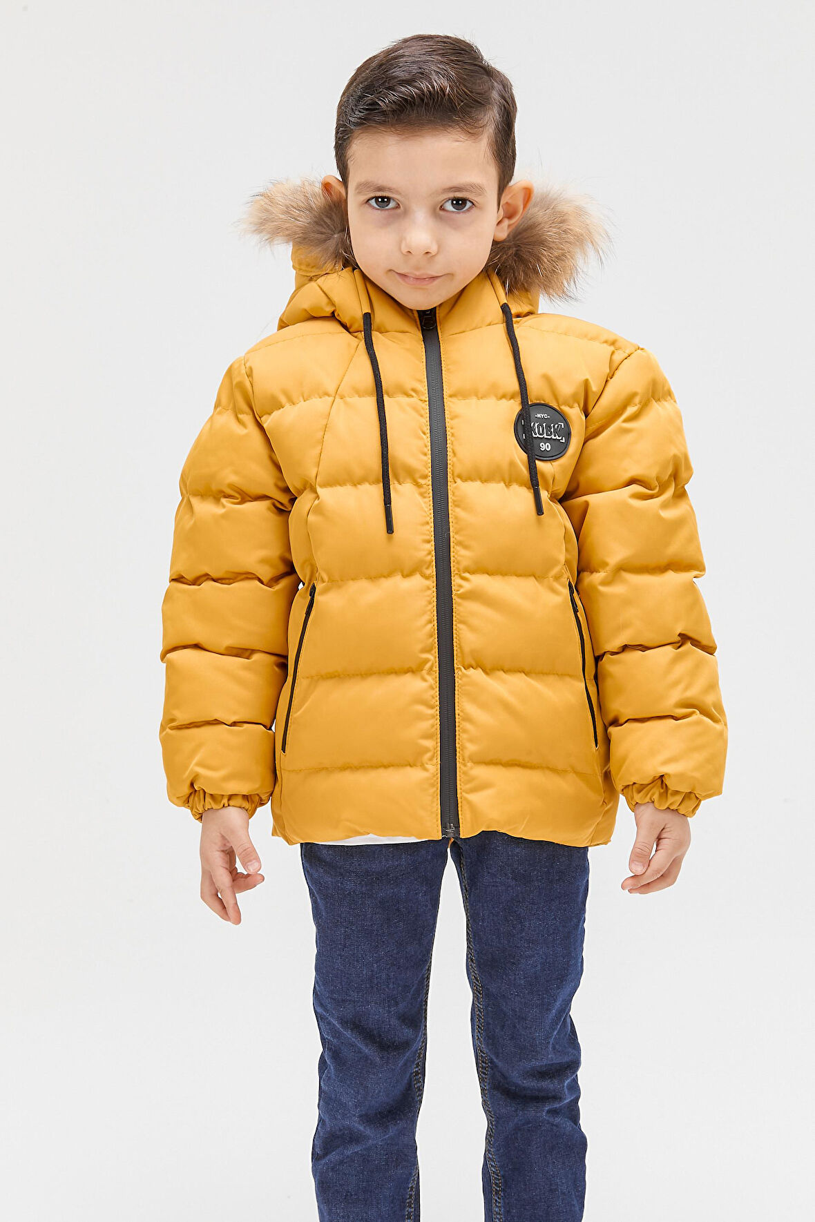 Benittokids Erkek Çocuk Natürel Kürklü Mont 51289