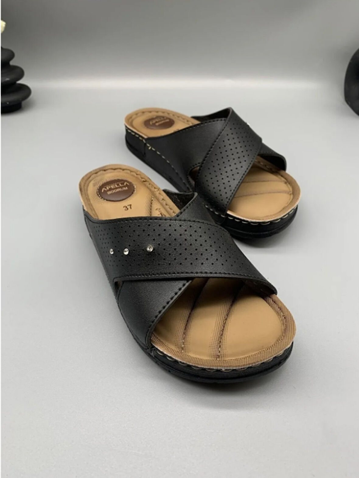 Apella Kadın Günlük Şık İçeri Dışarı Bahçe Rahat Ortopedik Anatomik Terlik 