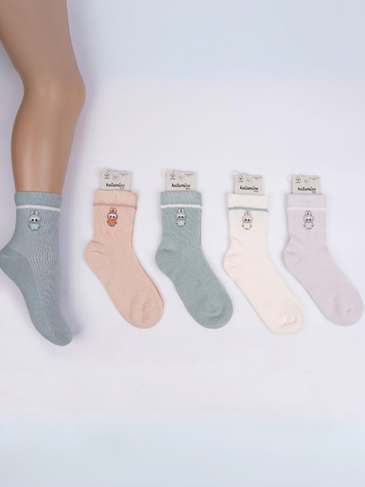 Katamino Çocuk Baskılı Çorap 4'lü Set 