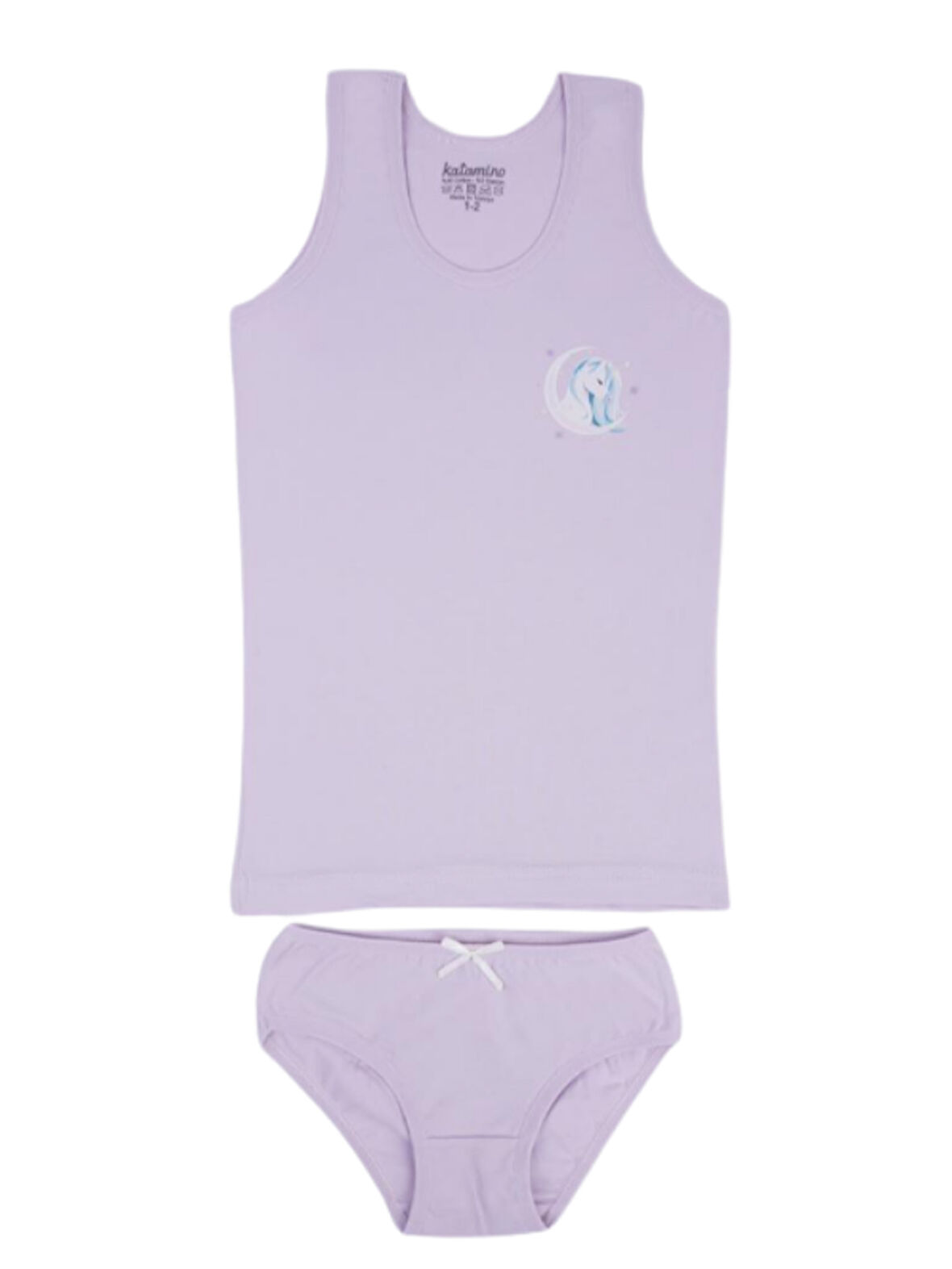 Katamino Kız Çocuk Geniş Askılı Atlet & Slip Takım