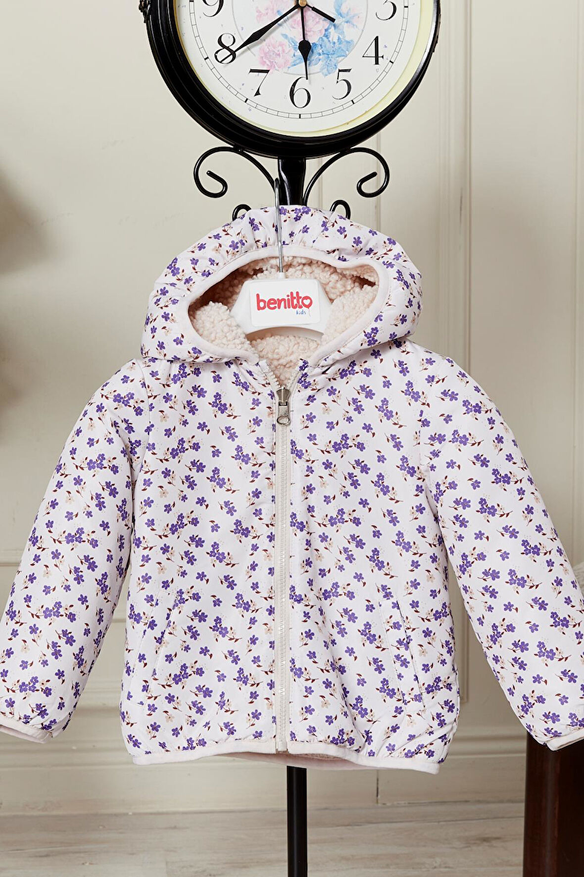 Çift Taraflı Kız Bebek Çocuk Mont 51344