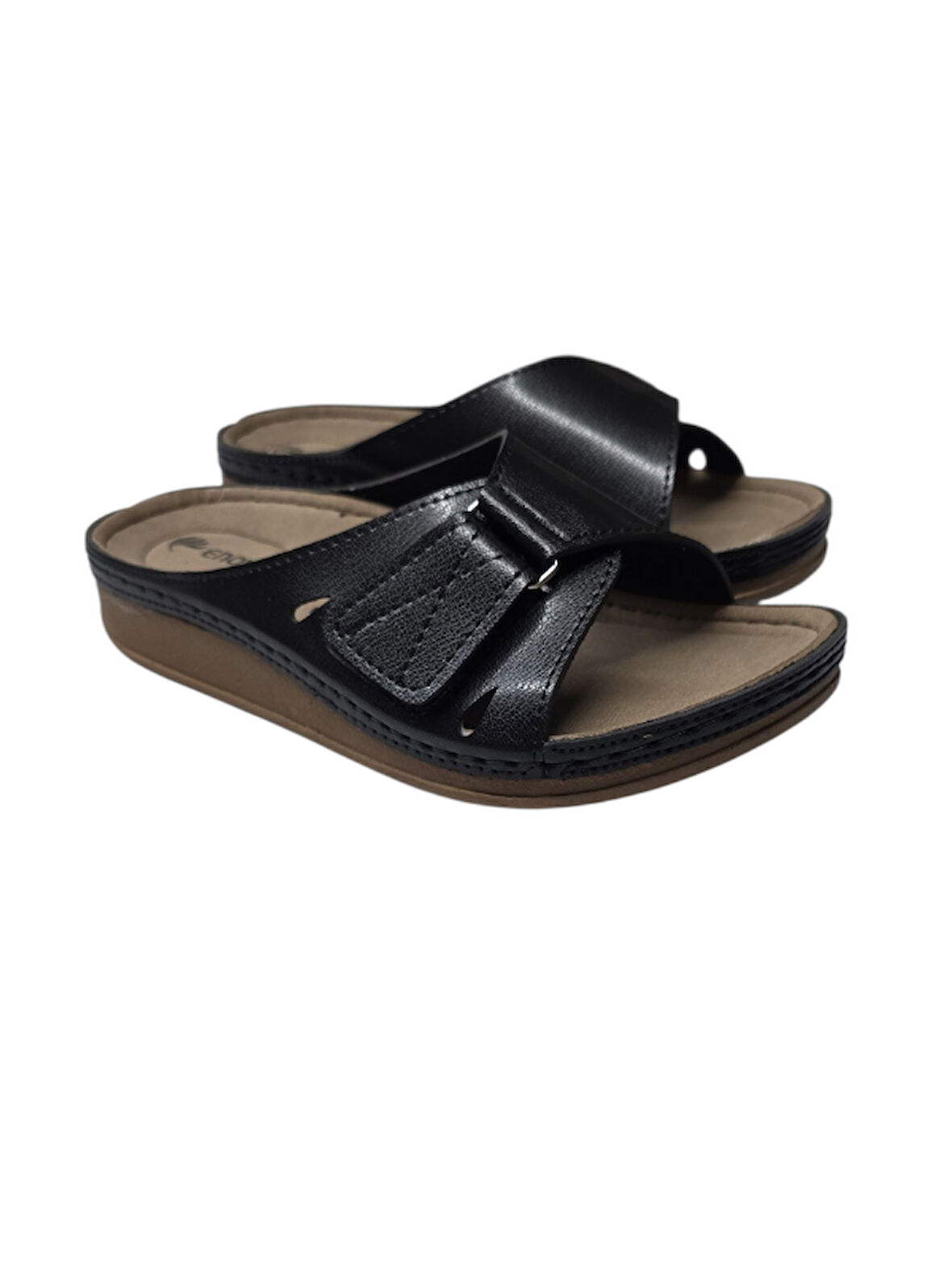 Enova Ortopedik Yumuşak Taban Cırtlı Günlük Kadın Terlik