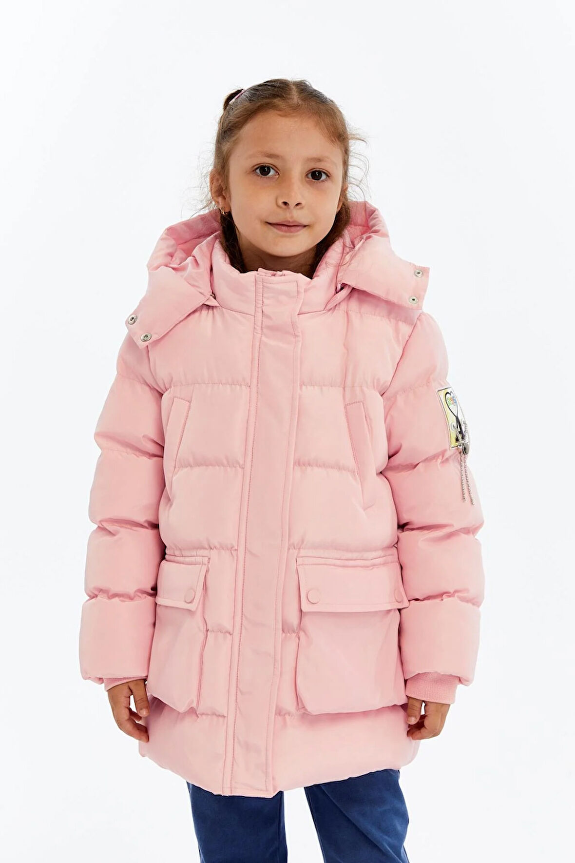 Kız Çocuk Kalın Kışlık Kapüşonlu Kaban 51349