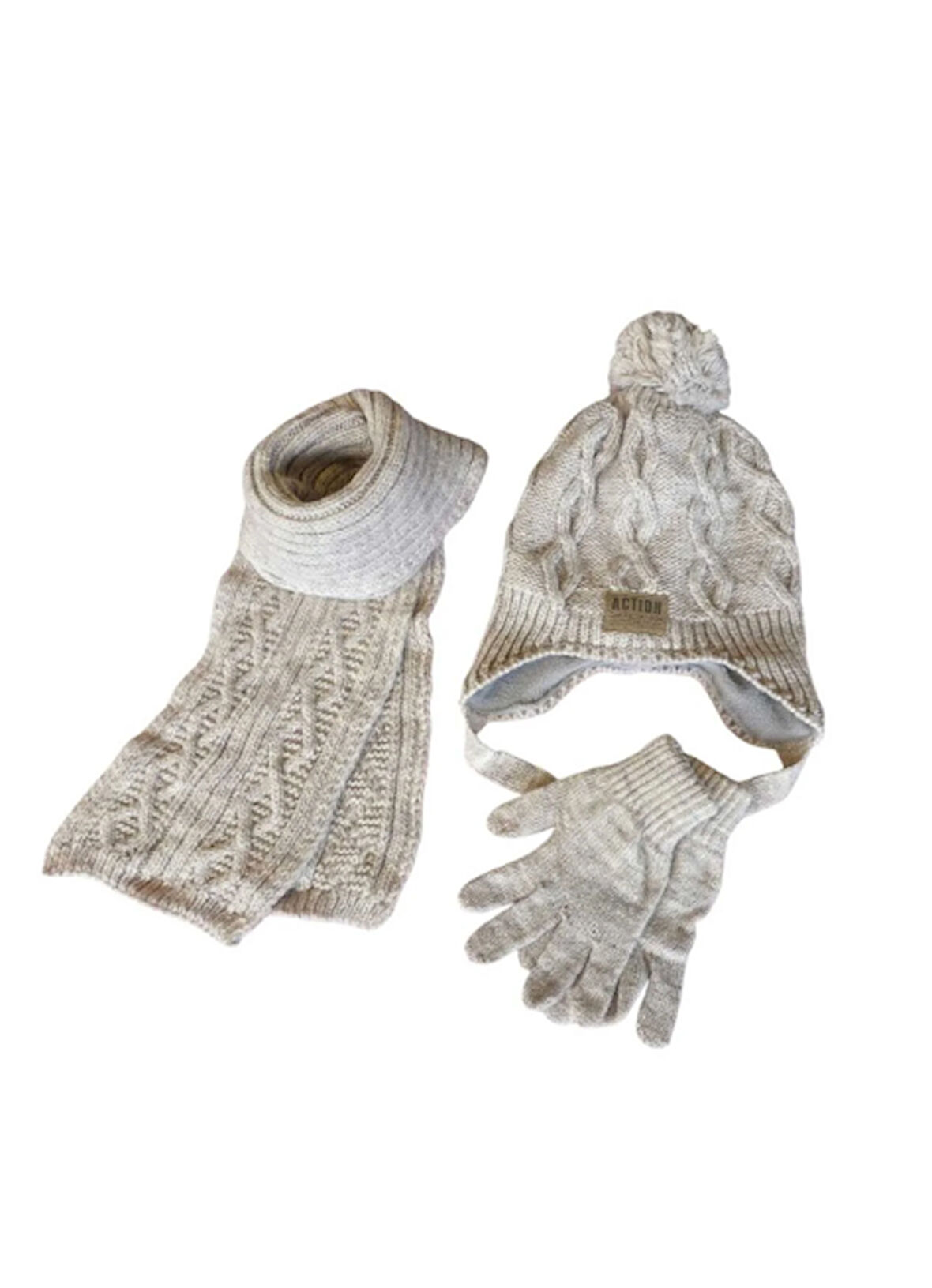 Kitti 4-8 Yaş Erkek Çocuk Atkı Bere Eldiven 3'lü Takım