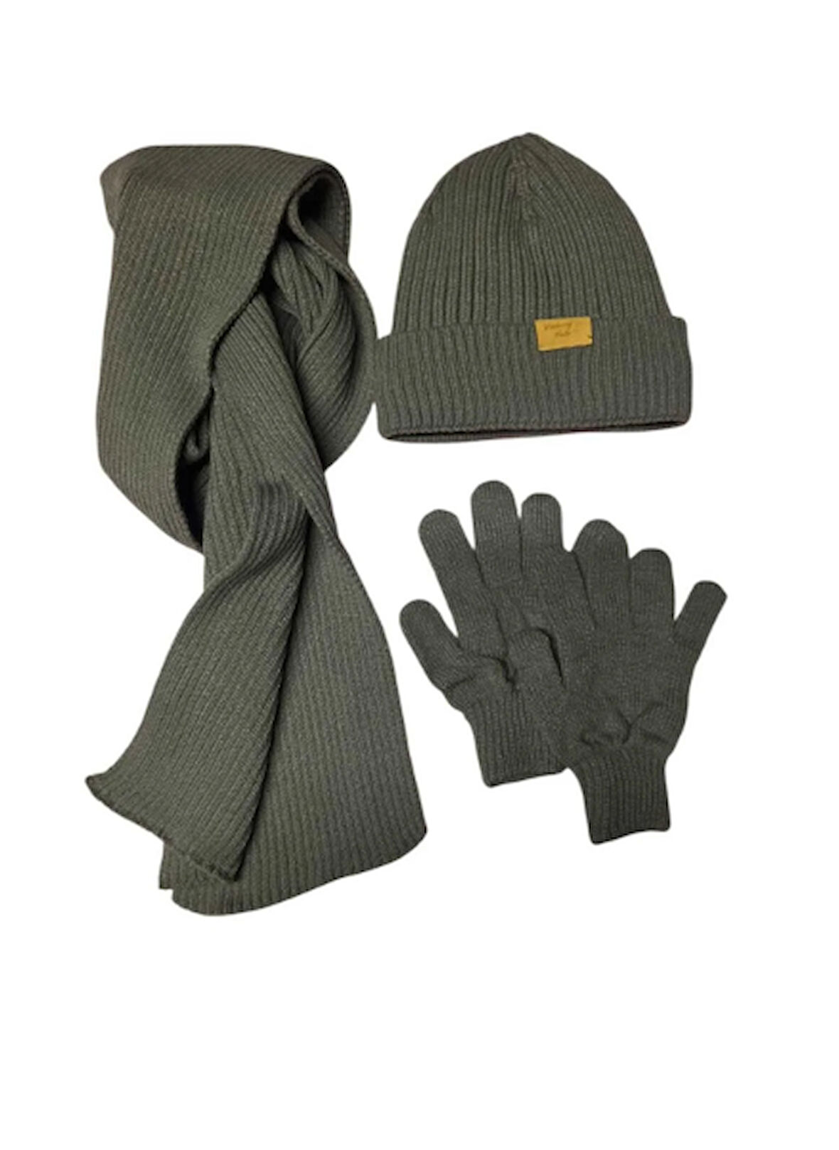 Kitti 9-15 Yaş Erkek Çocuk Atkı Bere Eldiven 3'lü Takım