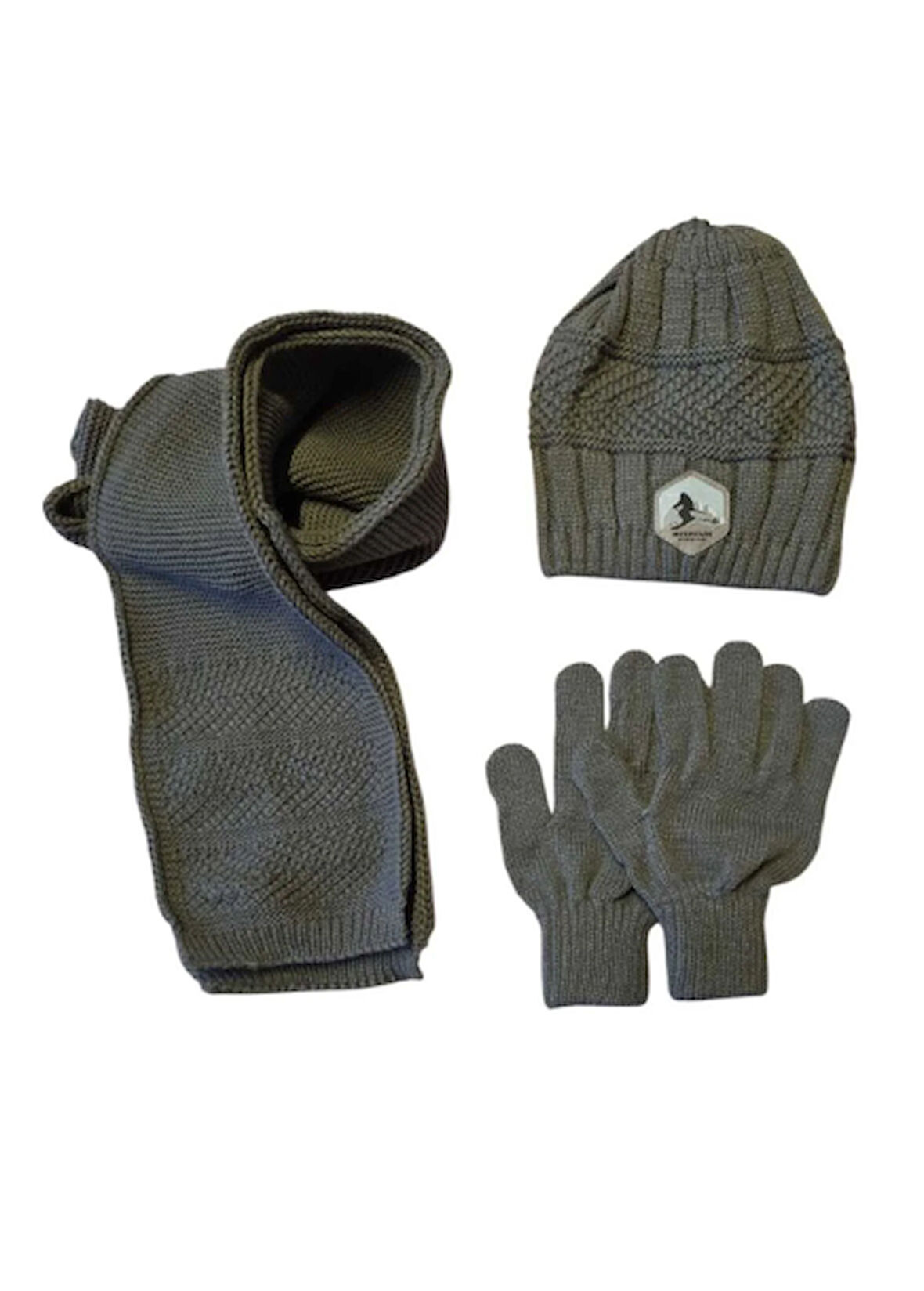 Kitti 9-15 Yaş Erkek Çocuk Atkı Bere Eldiven 3'lü Takım