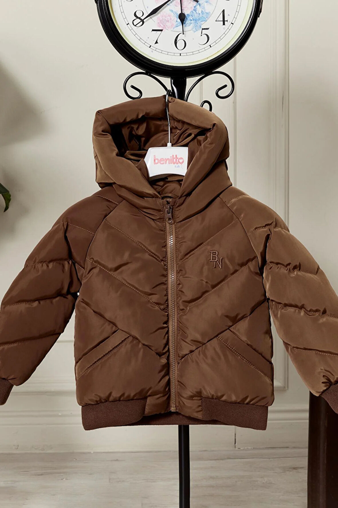 Erkek Bebek Kapüşonlu Kışlık Mont 51332