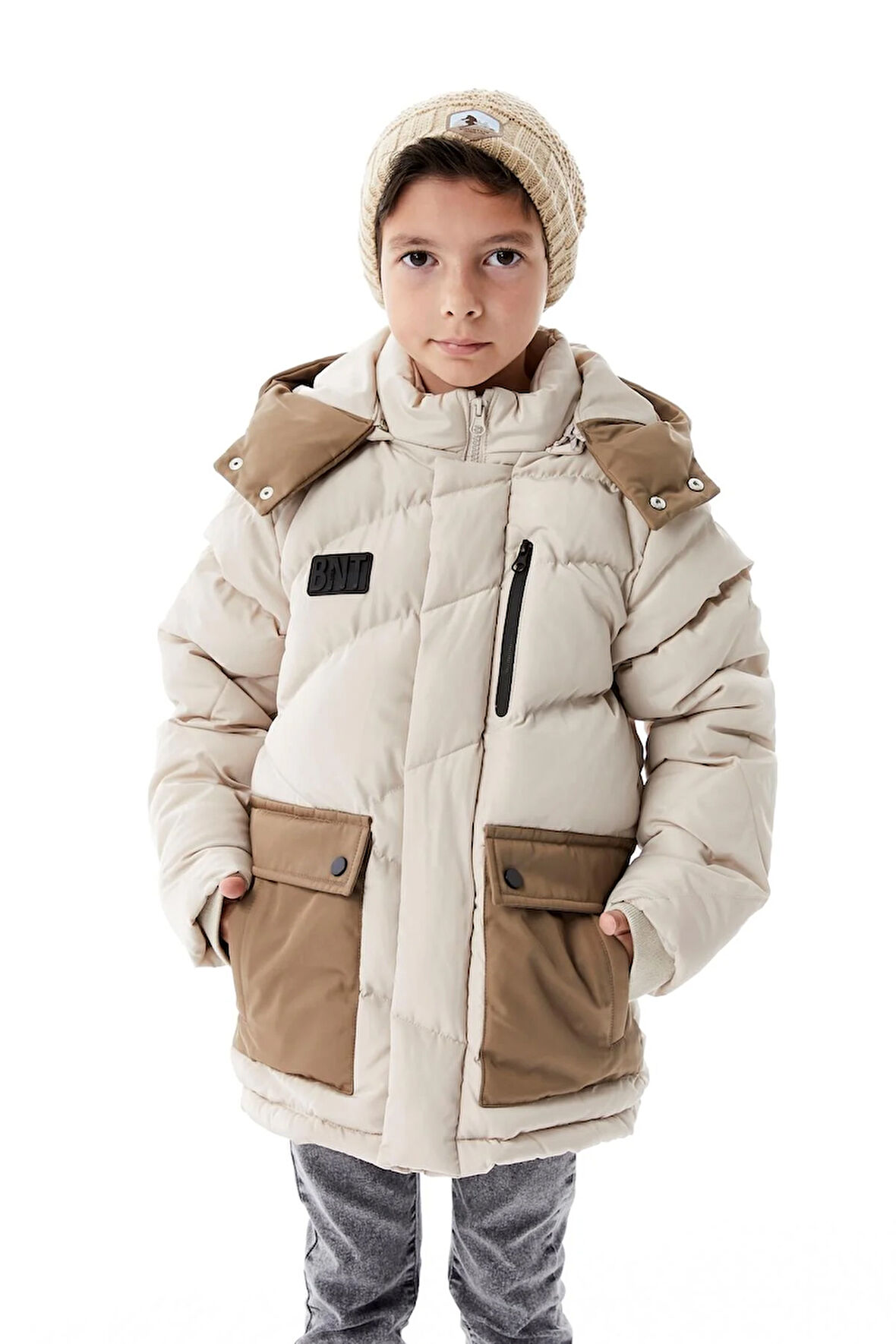Erkek Çocuk Kapüşonlu Kalın Kışlık Mont 51335