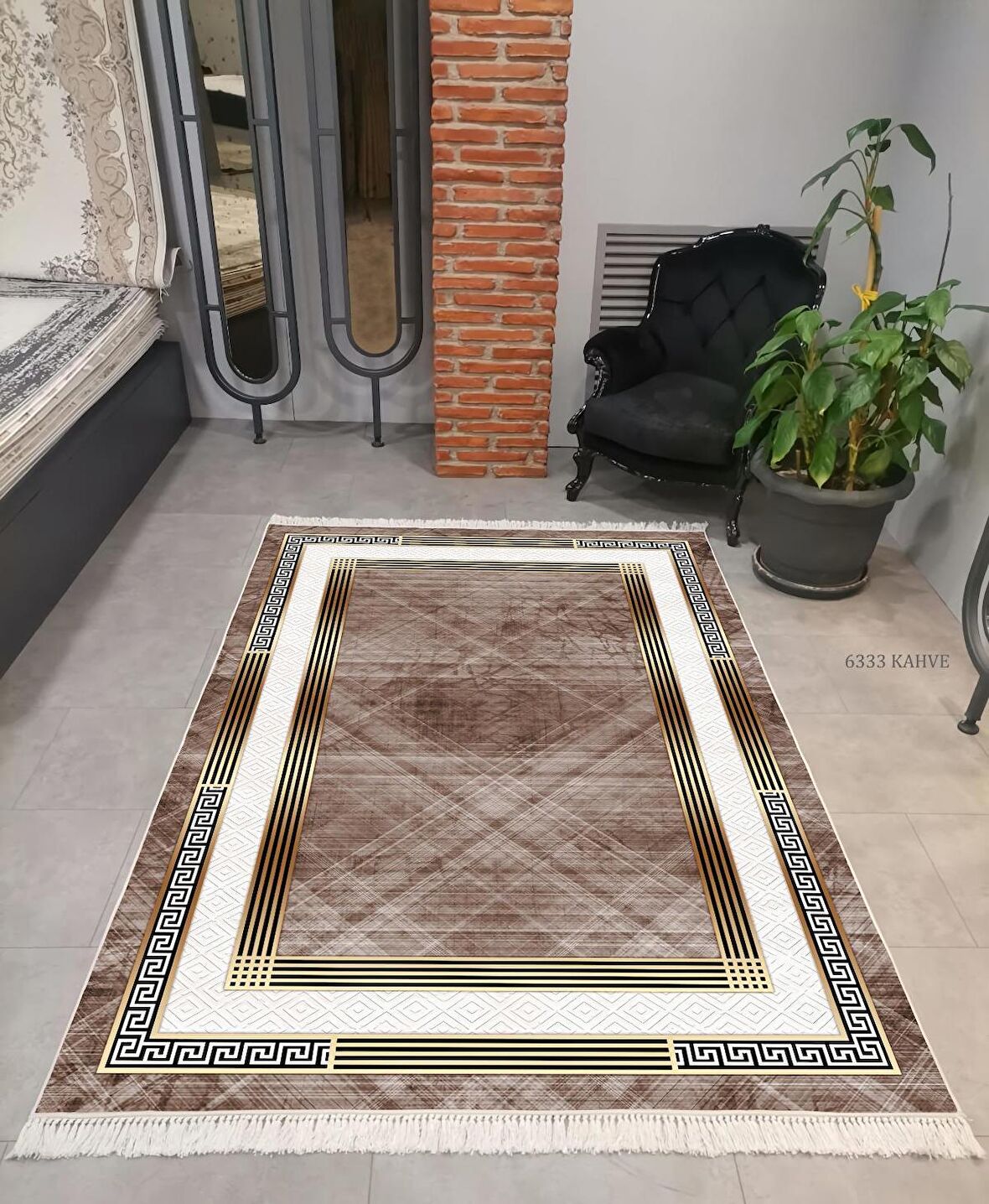 Hitit Kesme Oda Halısı 120x180 Lidya Lüx 6333 Vizon