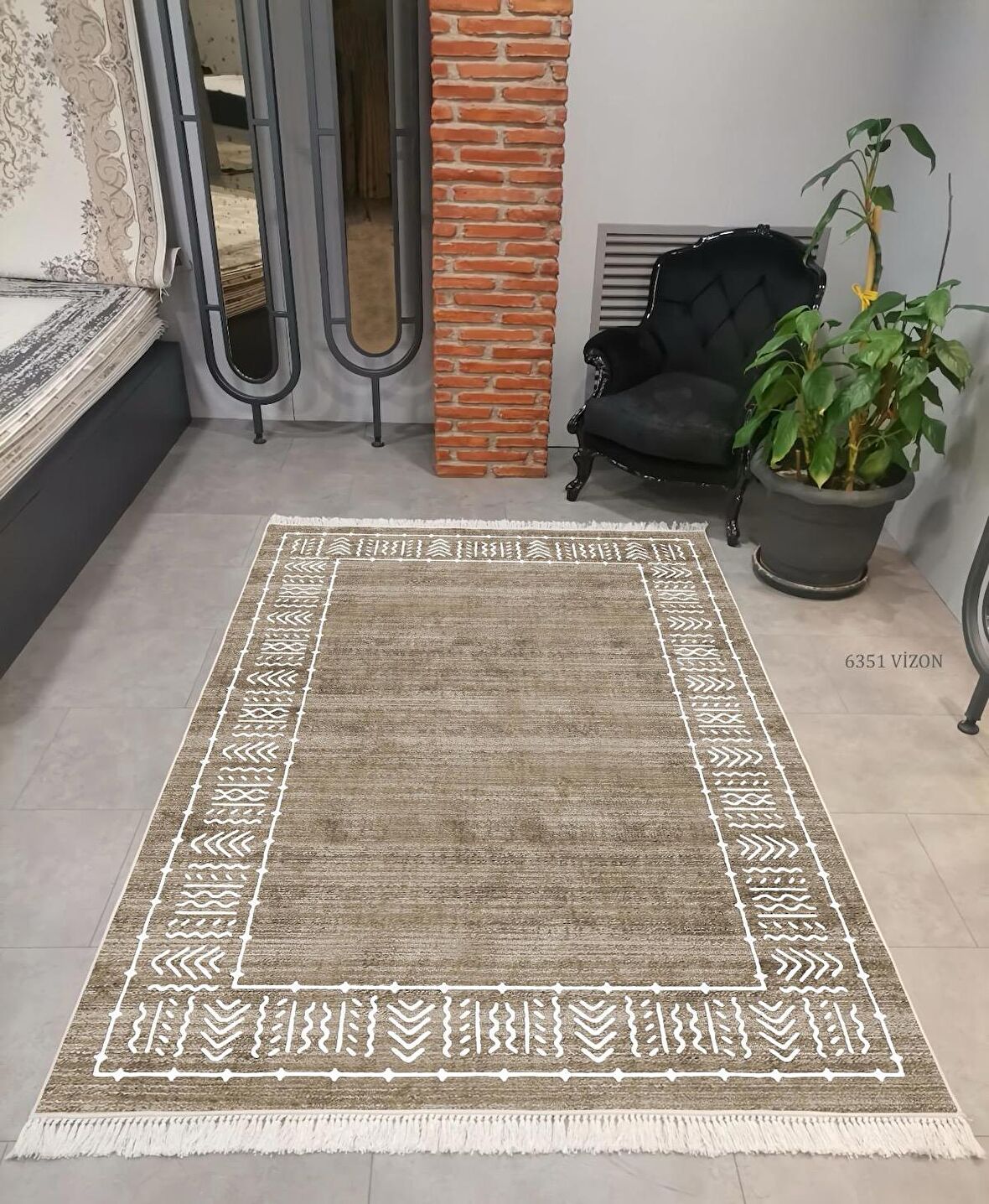 Hitit Kesme Oda Halısı 120x200 Lidya Lüx 6351 Vizon