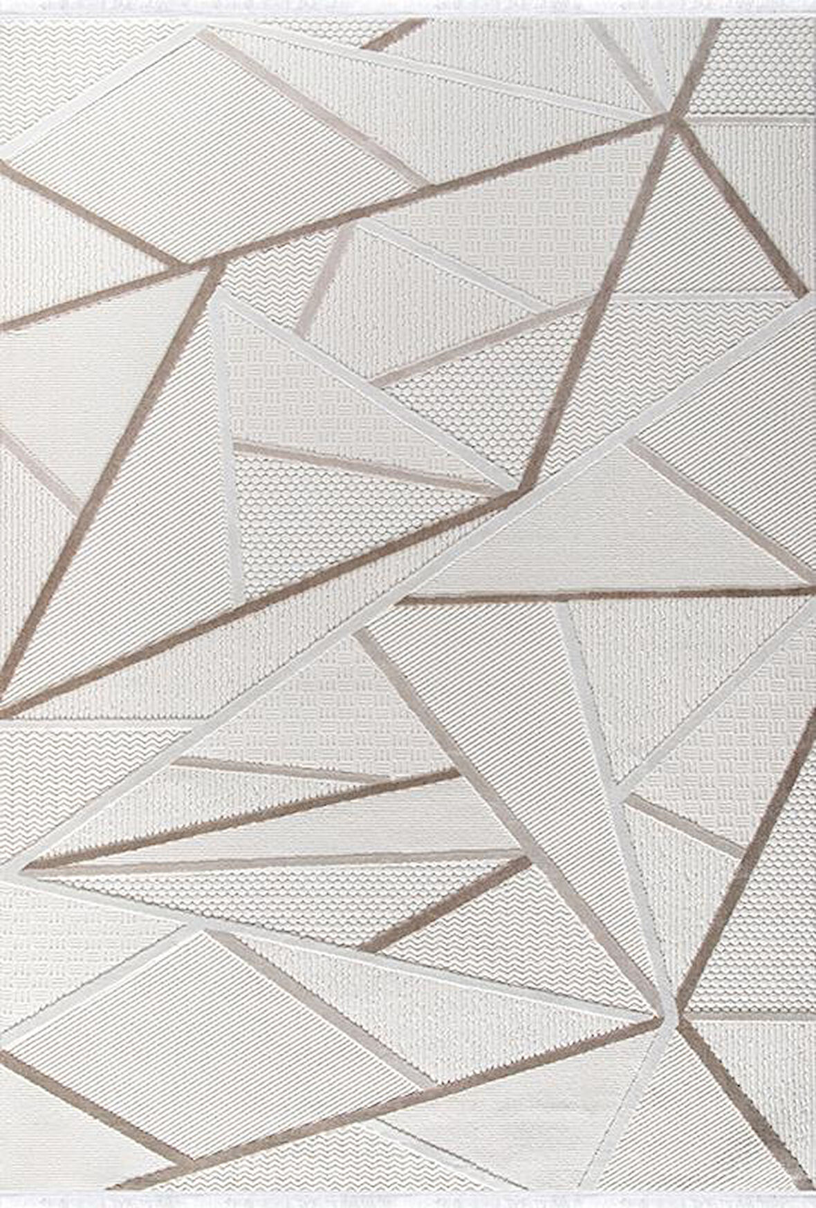 Kreasyon Halı Kesme Oda Halısı 160x400 Boyut BY005 Krem