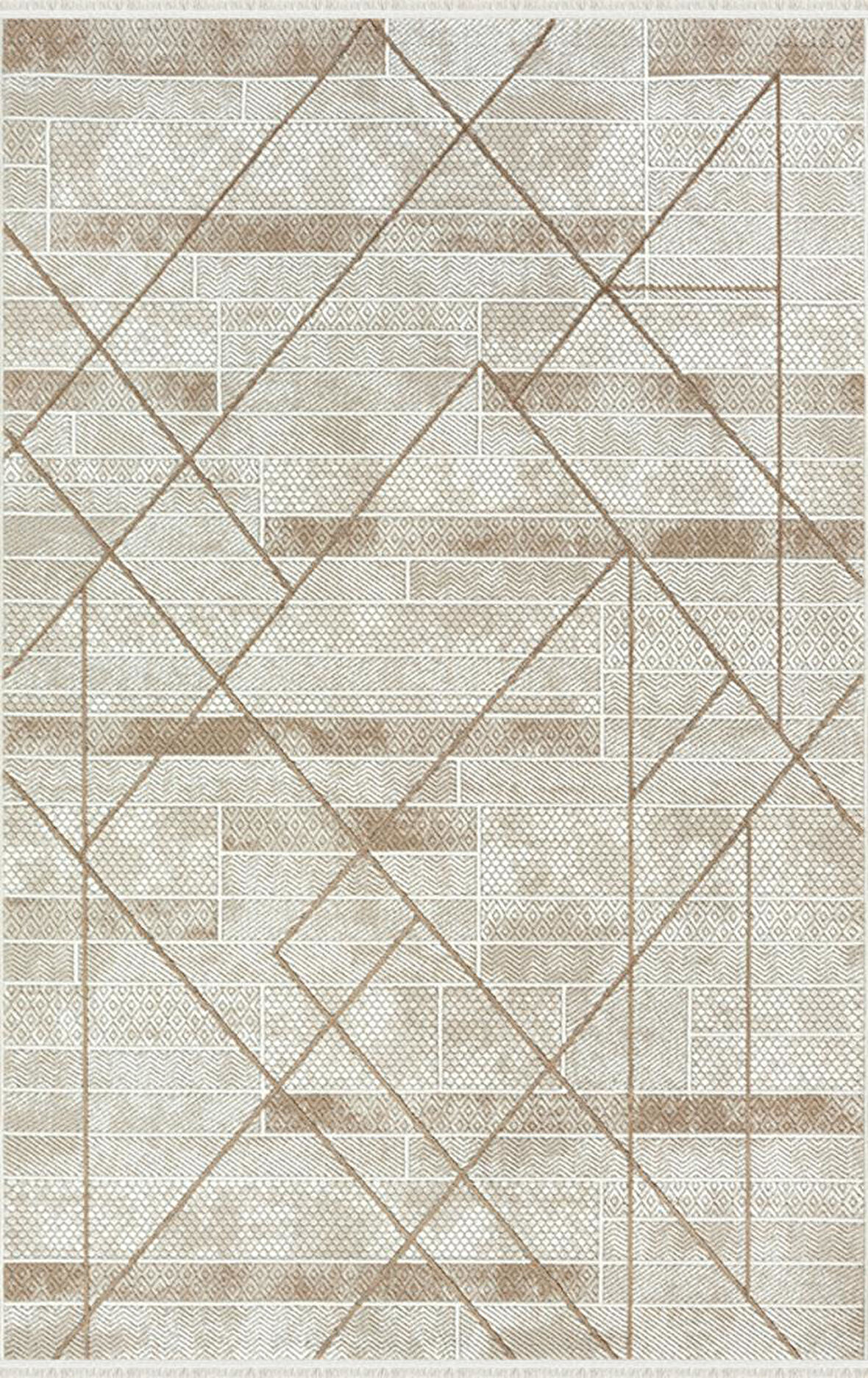 Merinos Halı Salon Halısı 200x290 Ritim 73338 070 Vizon