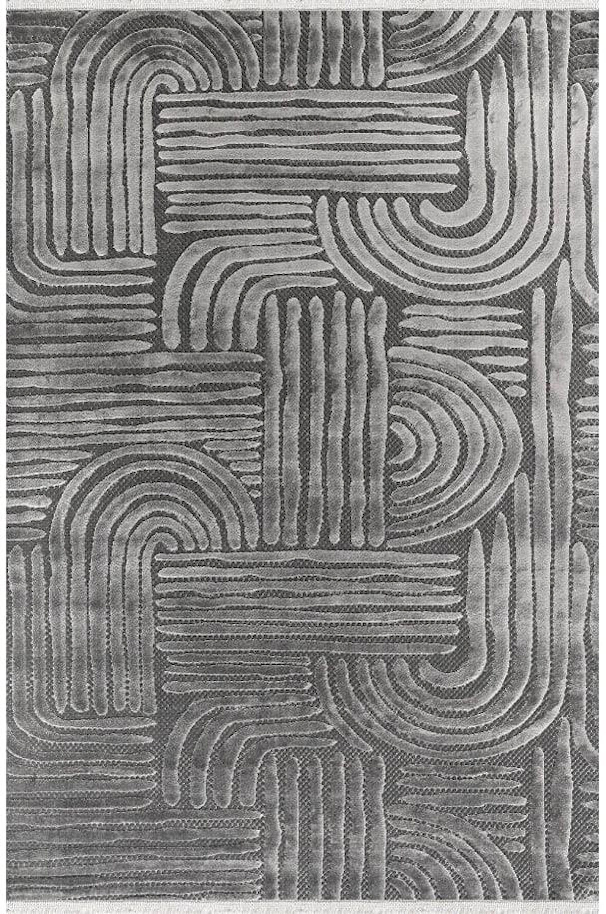 Kreasyon Halı Kişiye Özel Ölçü Oda Halısı 120x180 Boyut BY044 Gri