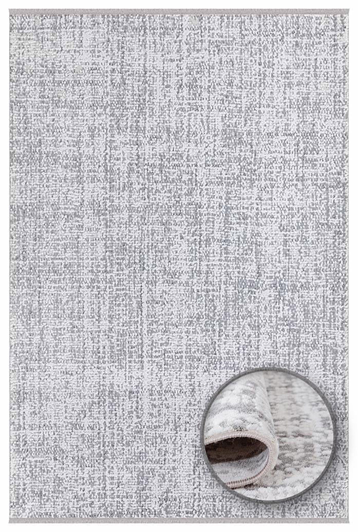 İpek Halı Kişiye Özel Ölçü Oda Halısı 120x340 Dalida 3207A Gri