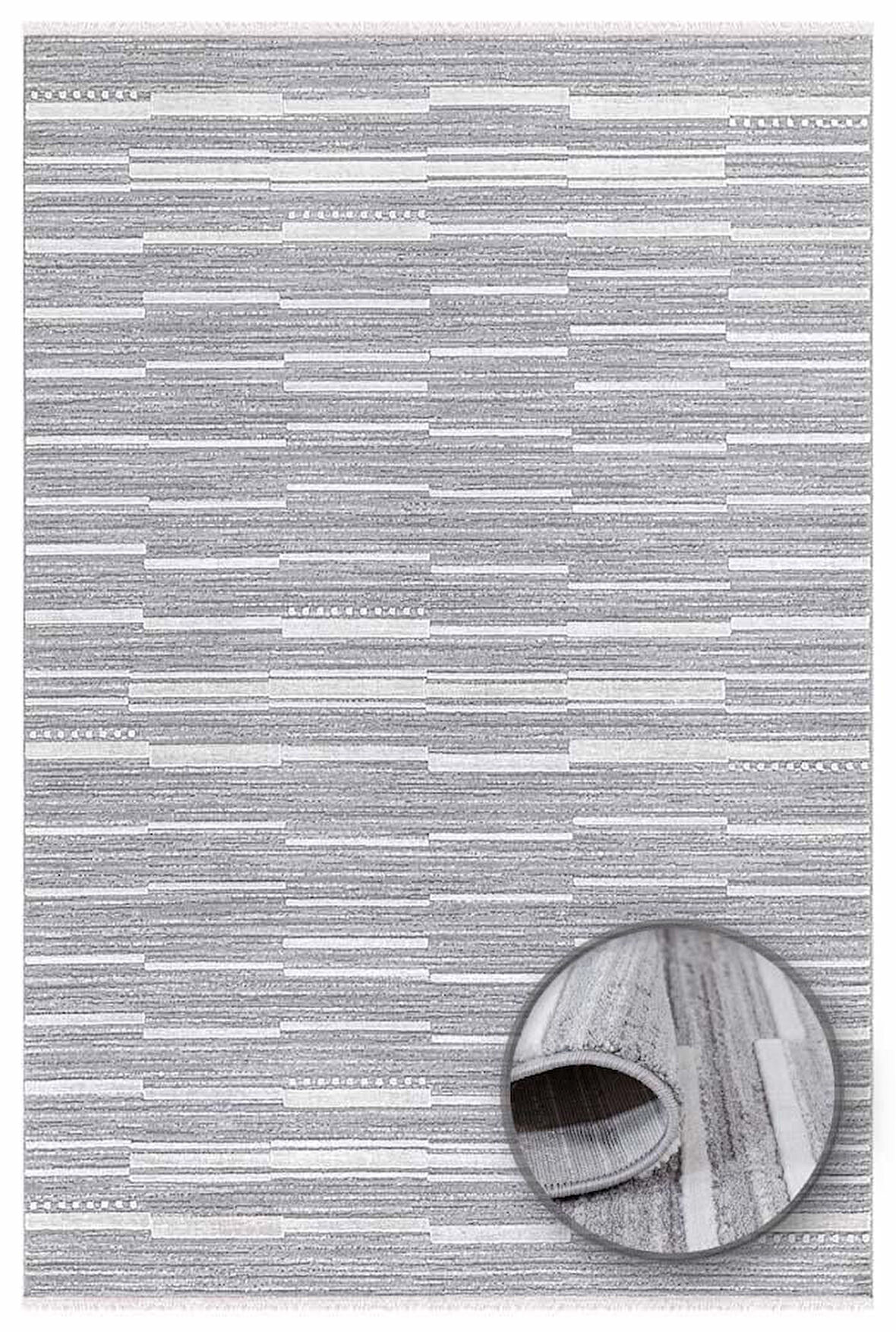 İpek Halı Kişiye Özel Ölçü Oda Halısı 120x600 Dalida 3211A Gri