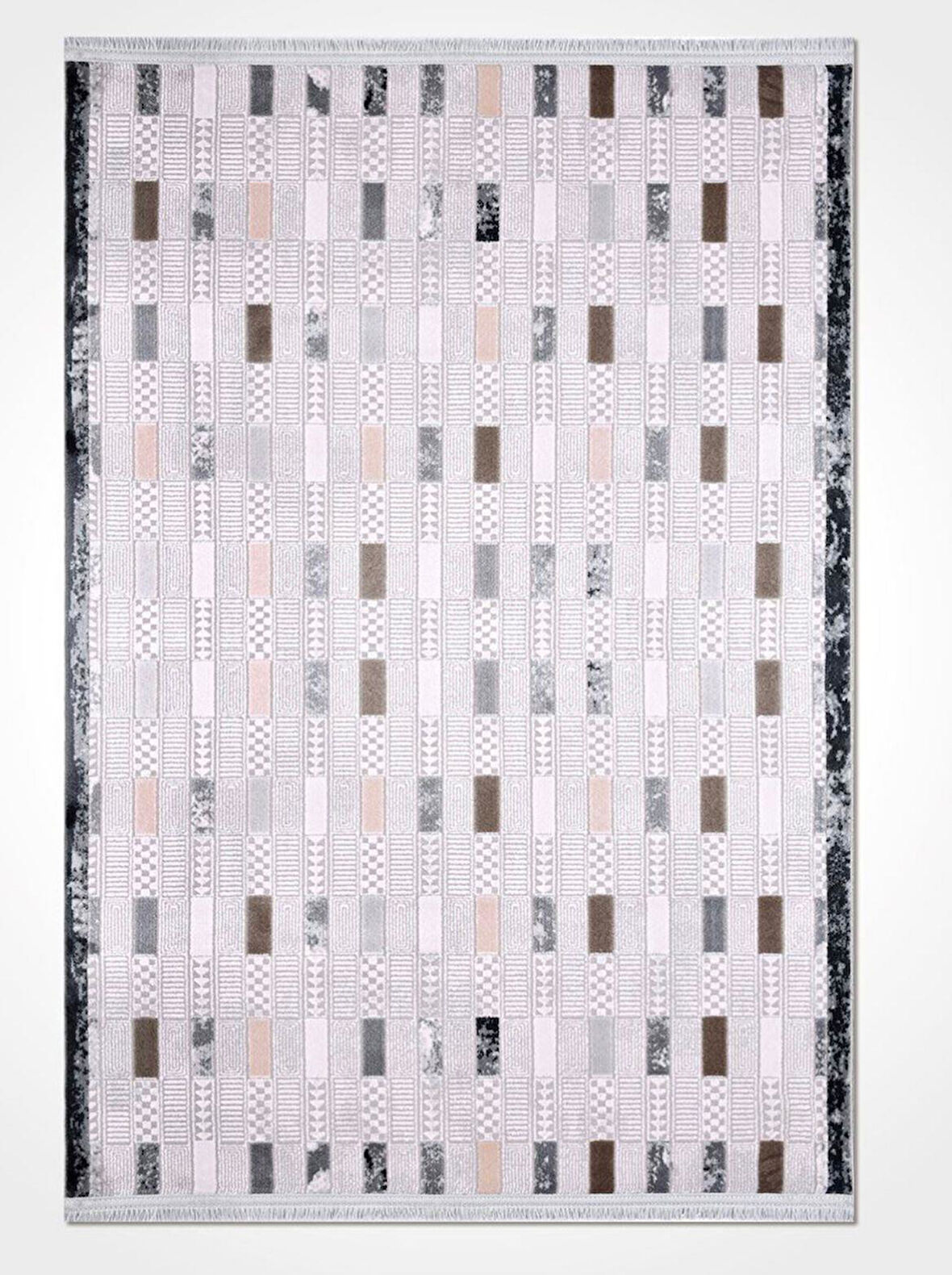 İpek Halı Kişiye Özel Ölçü Oda Halısı 120x180 Roxanne 17192 Gri