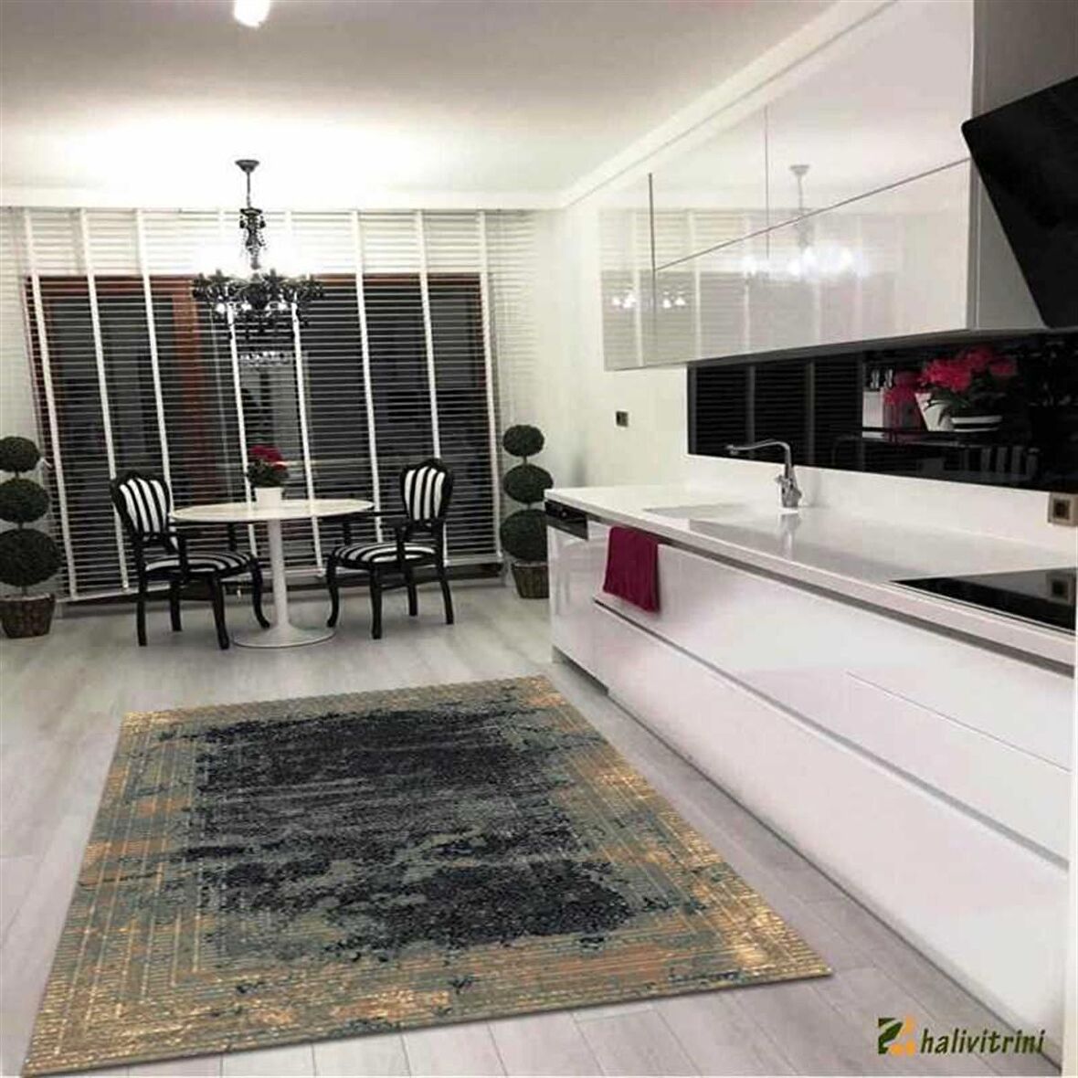 Hitit Yolluk Halısı Modern 80x140 Lidya Lüx 4068 Vizon