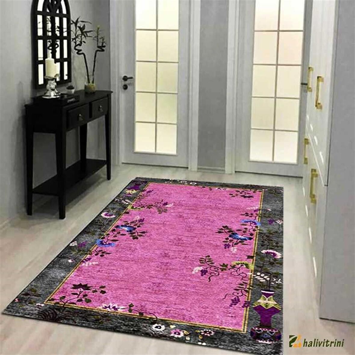 Hitit Yolluk Halısı Modern 80x200 Lidya Lüx 4102 Pembe