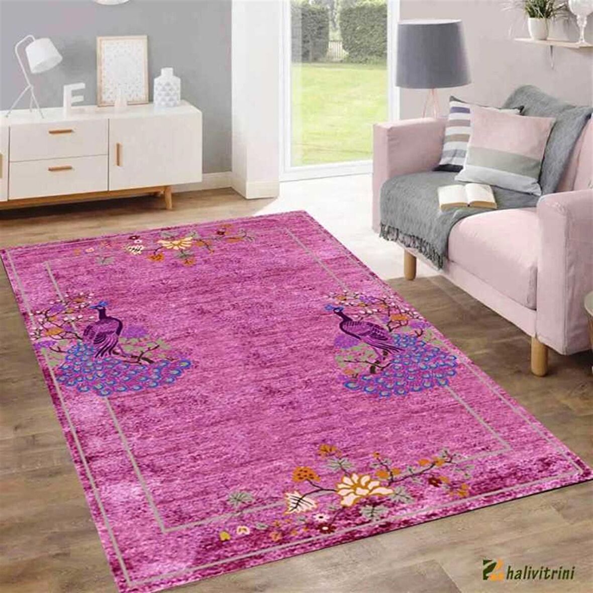 Hitit Yolluk Halısı Modern 80x200 Lidya Lüx 4145 Pembe