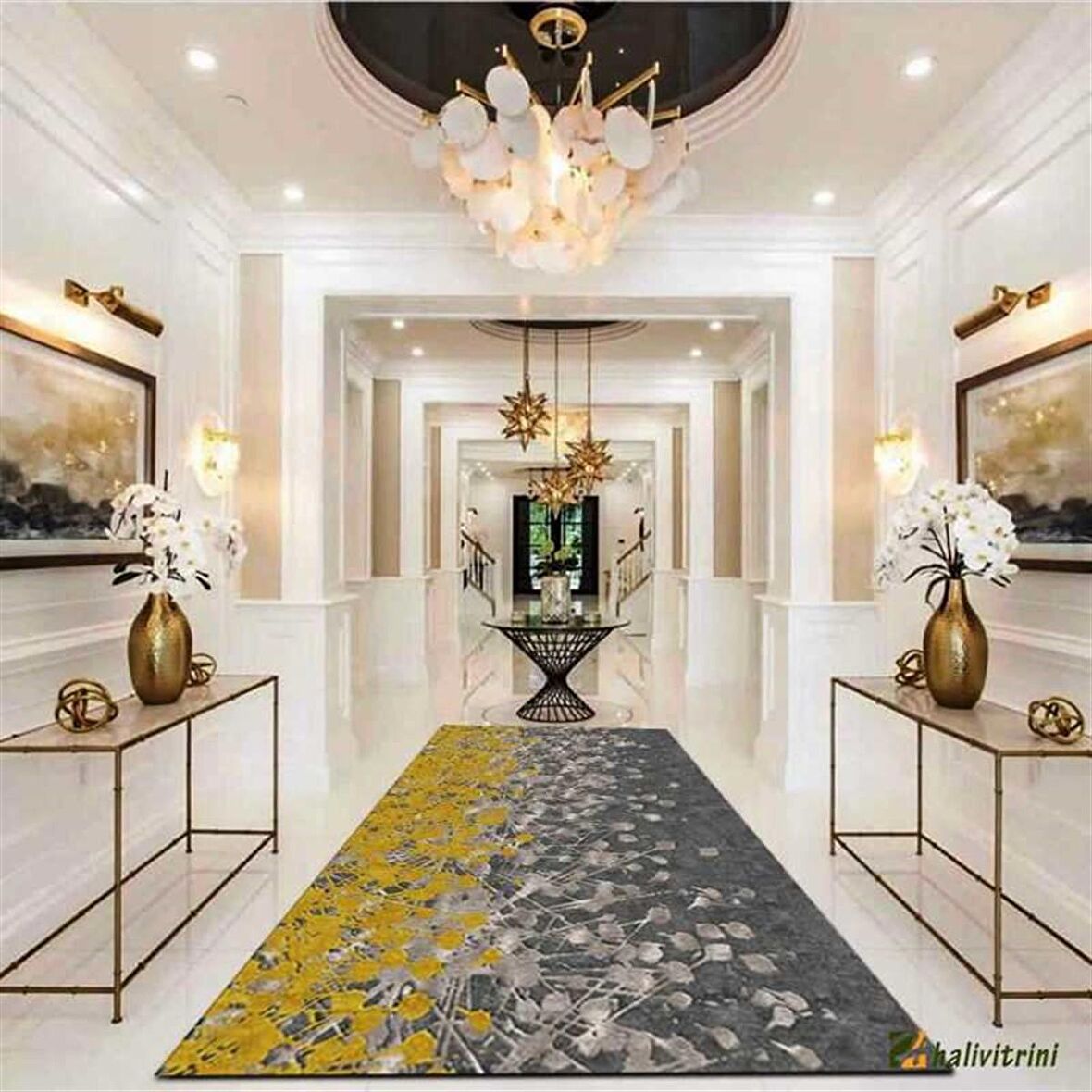 Hitit Yolluk Halısı Modern 80x140 Lidya Lüx 4025 Gri