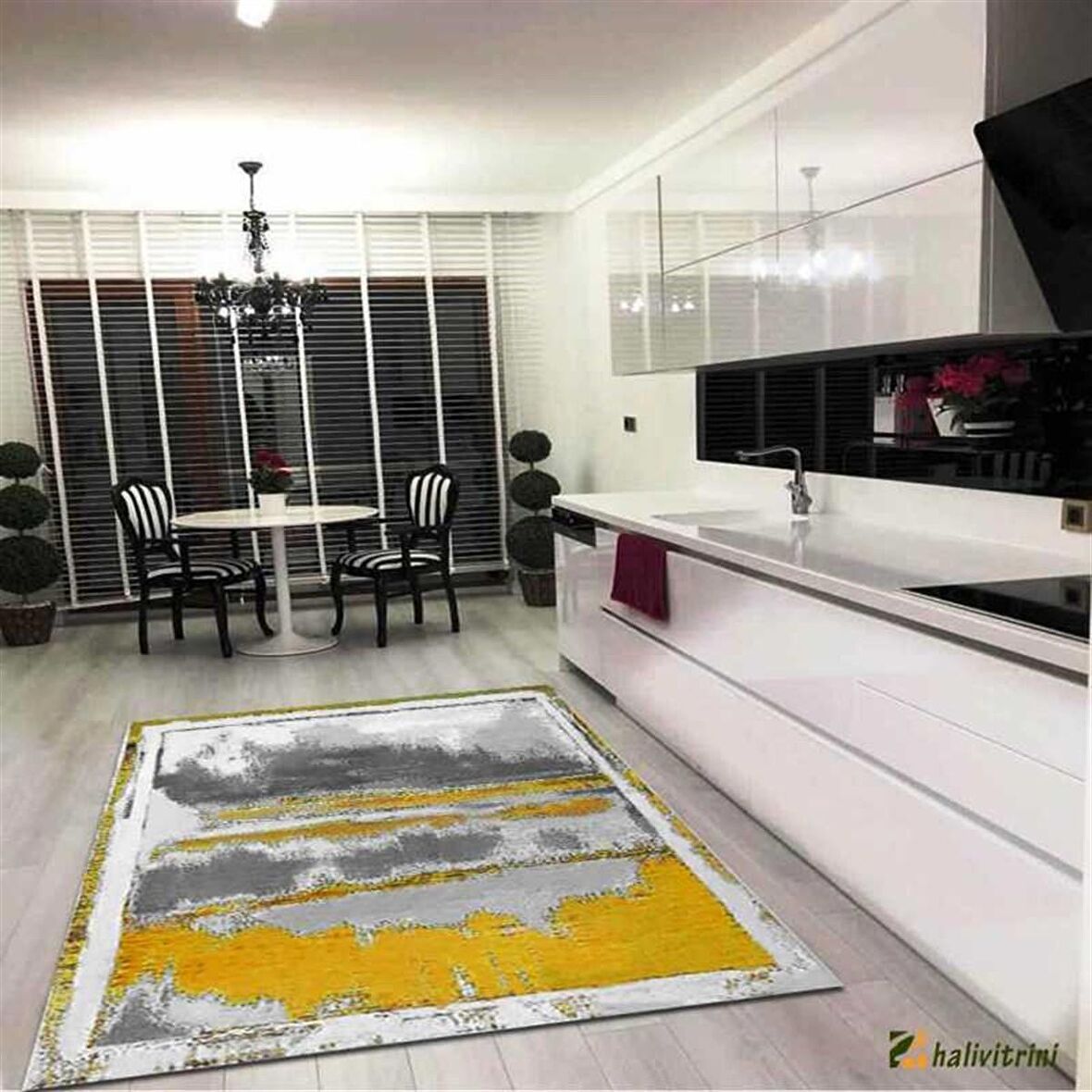 Hitit Yolluk Halısı Modern 80x140 Lidya Lüx 4056 Sarı