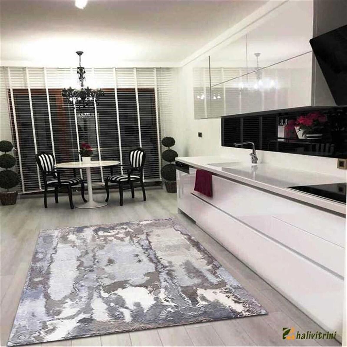 Hitit Yolluk Halısı Modern 80x140 Lidya Lüx 4058 Gri