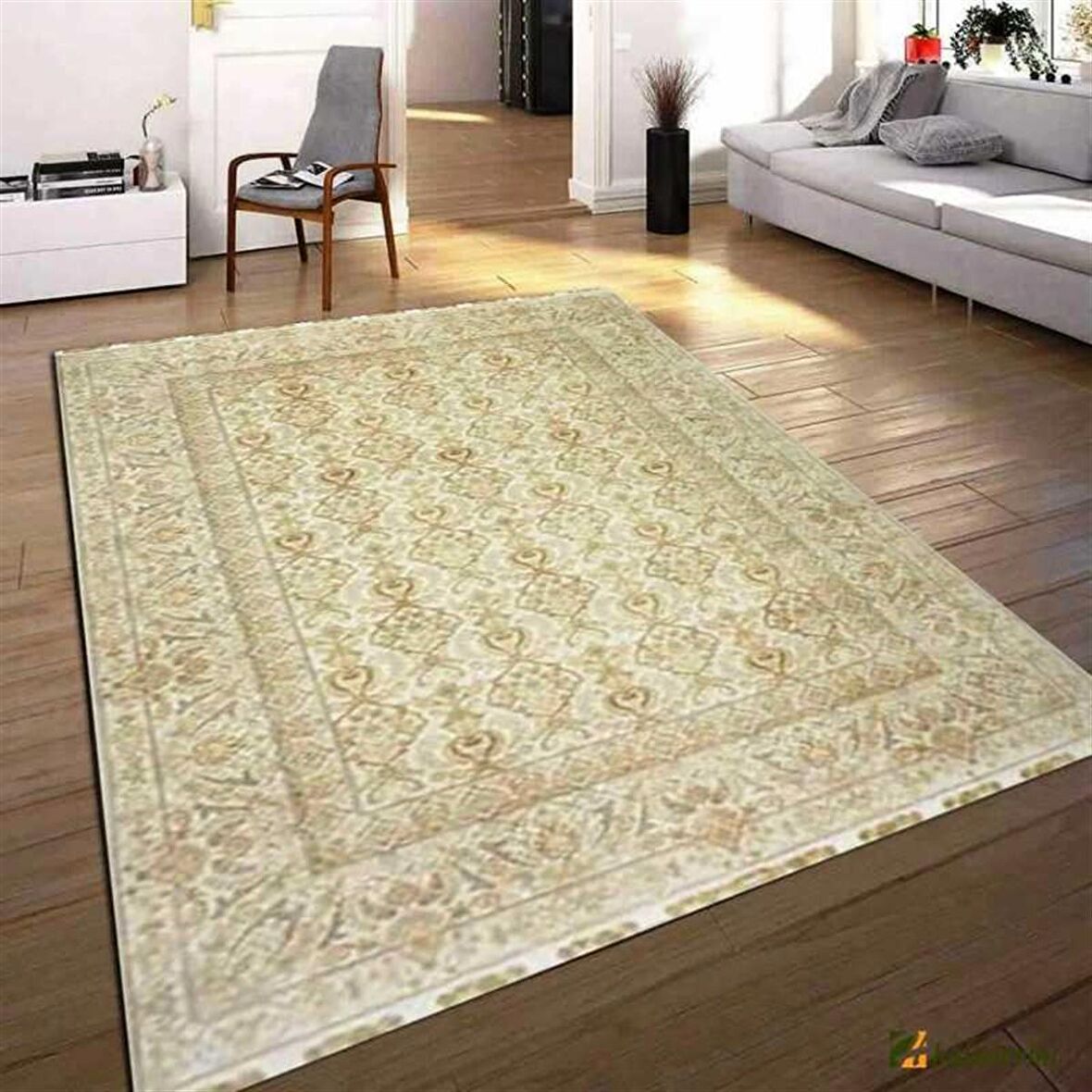 Hitit Yolluk Halısı Modern 80x140 Lidya Lüx 4176 Krem