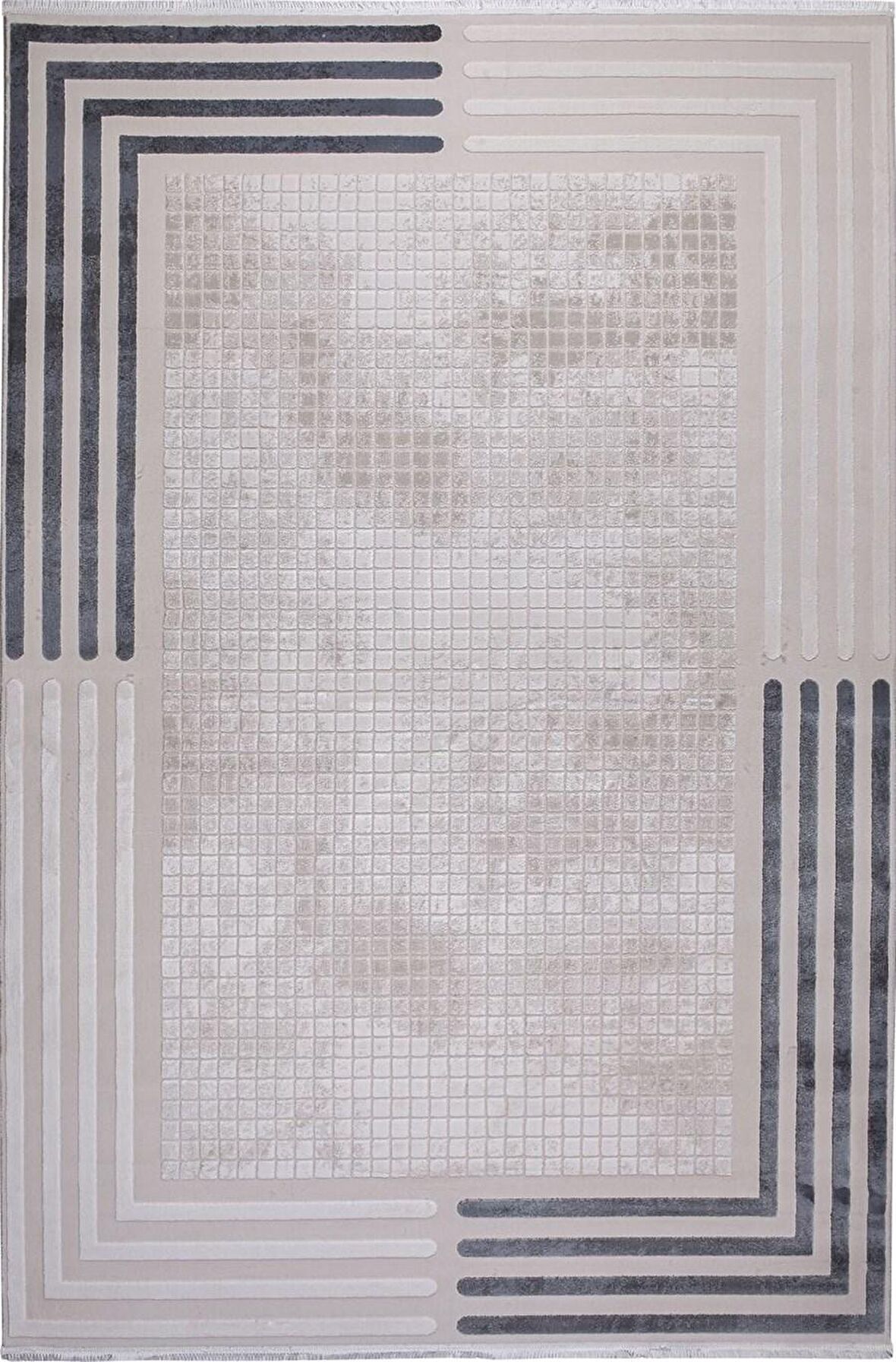 Kreasyon Yolluk Halısı Modern 80x150 Elkenz 7561 Bej
