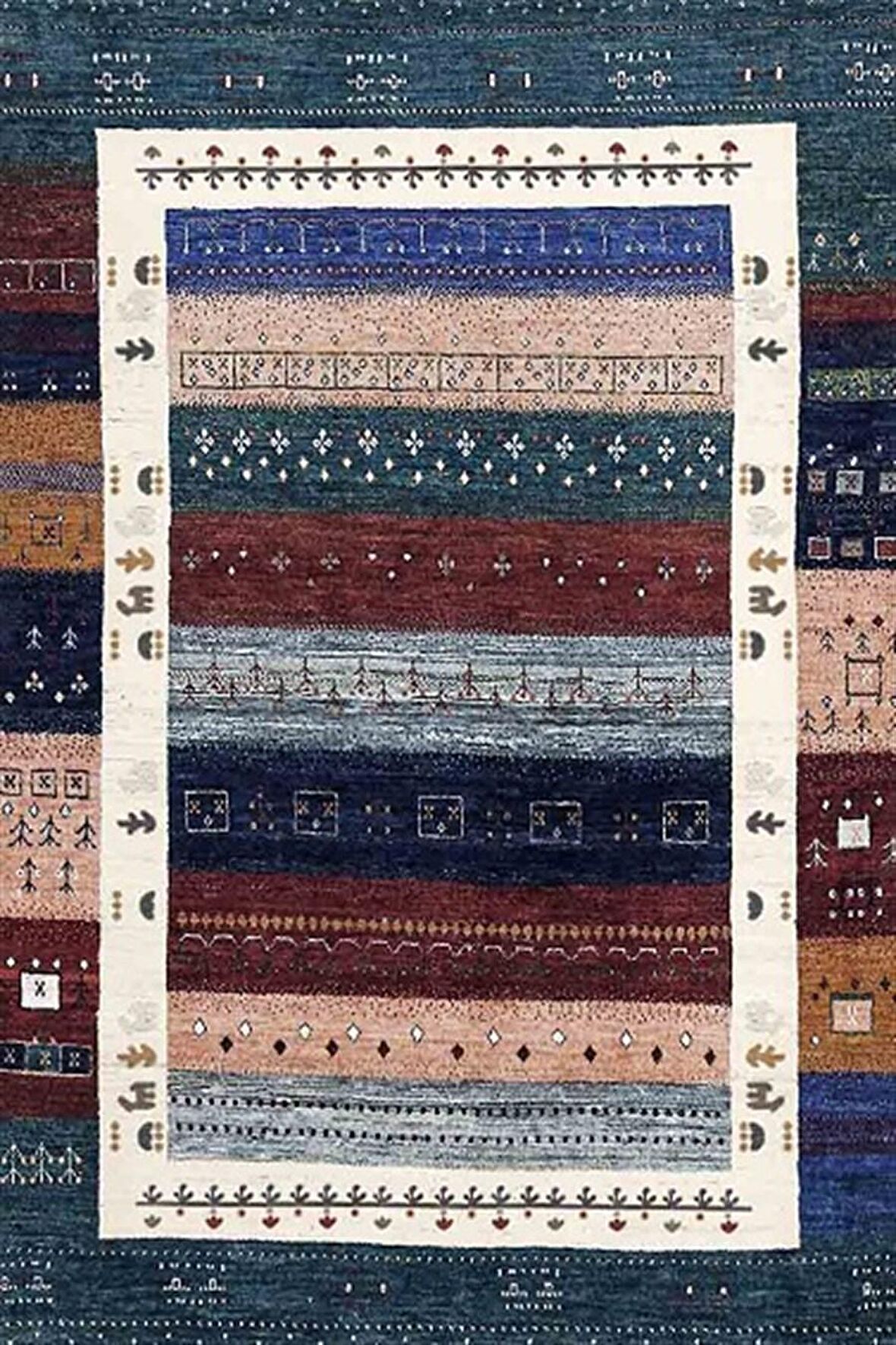 Kreasyon Dijital Yolluk Halısı Otantik 80x150 Pandora 2733 Mavi