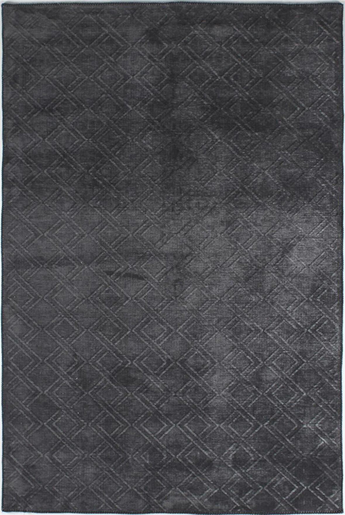Kreasyon Halı Kesme Yolluk Halısı 100x600 Wellsoft A0042 Siyah