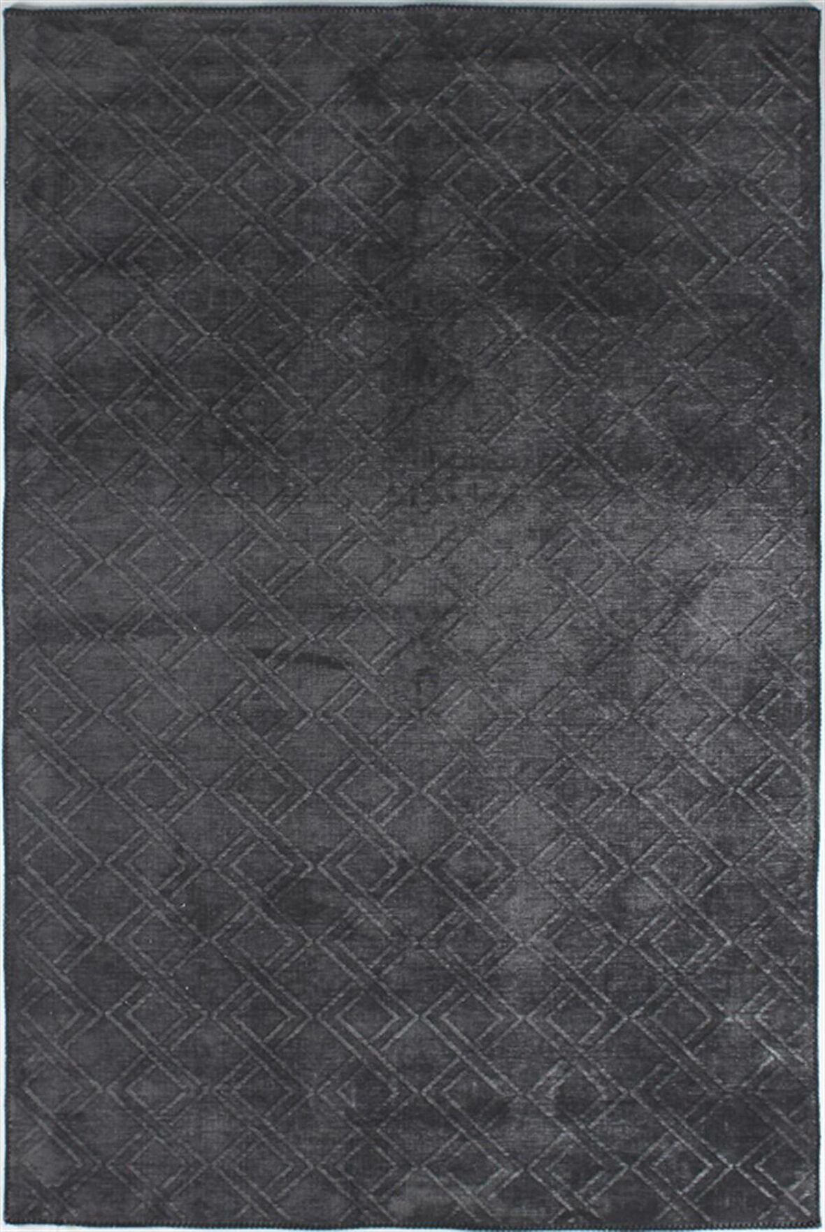 Kreasyon Halı Kesme Oda Halısı 120x300 Wellsoft A0042 Siyah