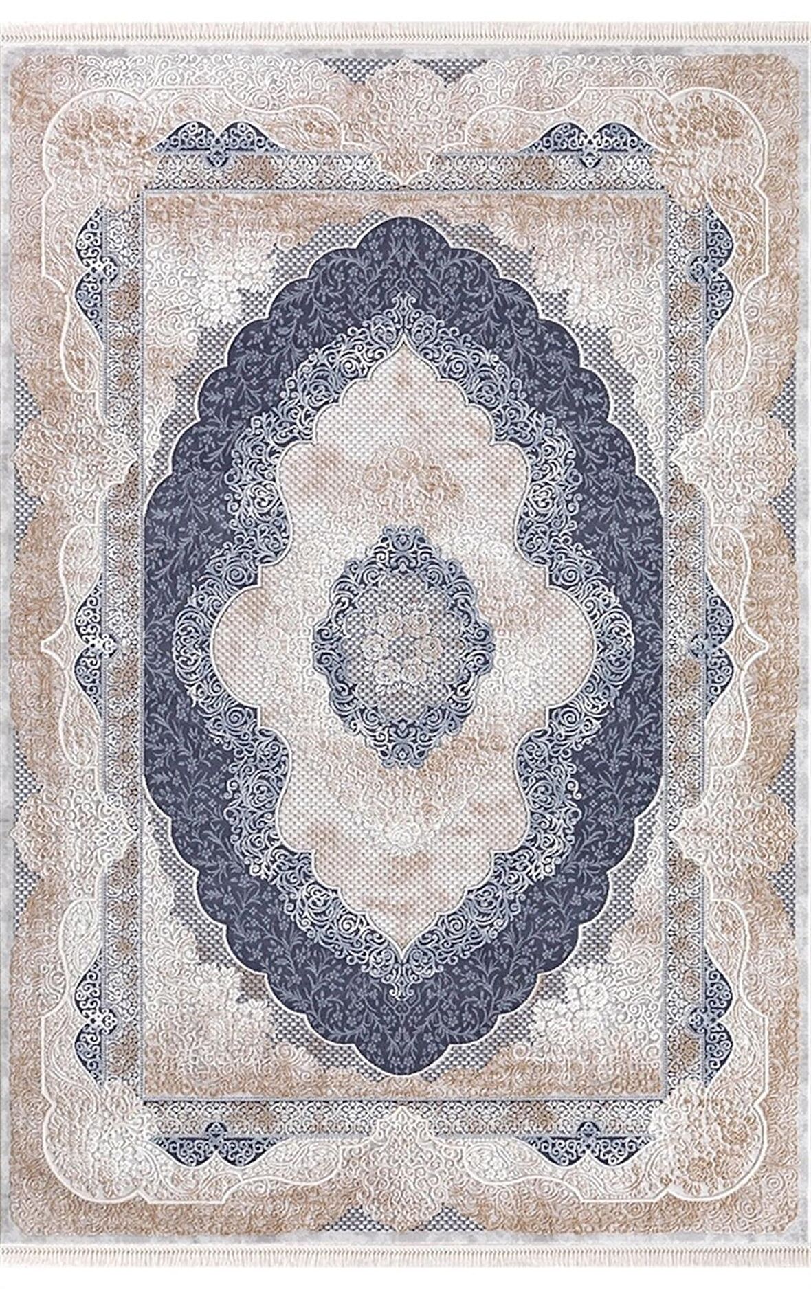 Padişah Halı Yolluk Halısı 100x200 Santo 31882 035 Lacivert Kahve Bej