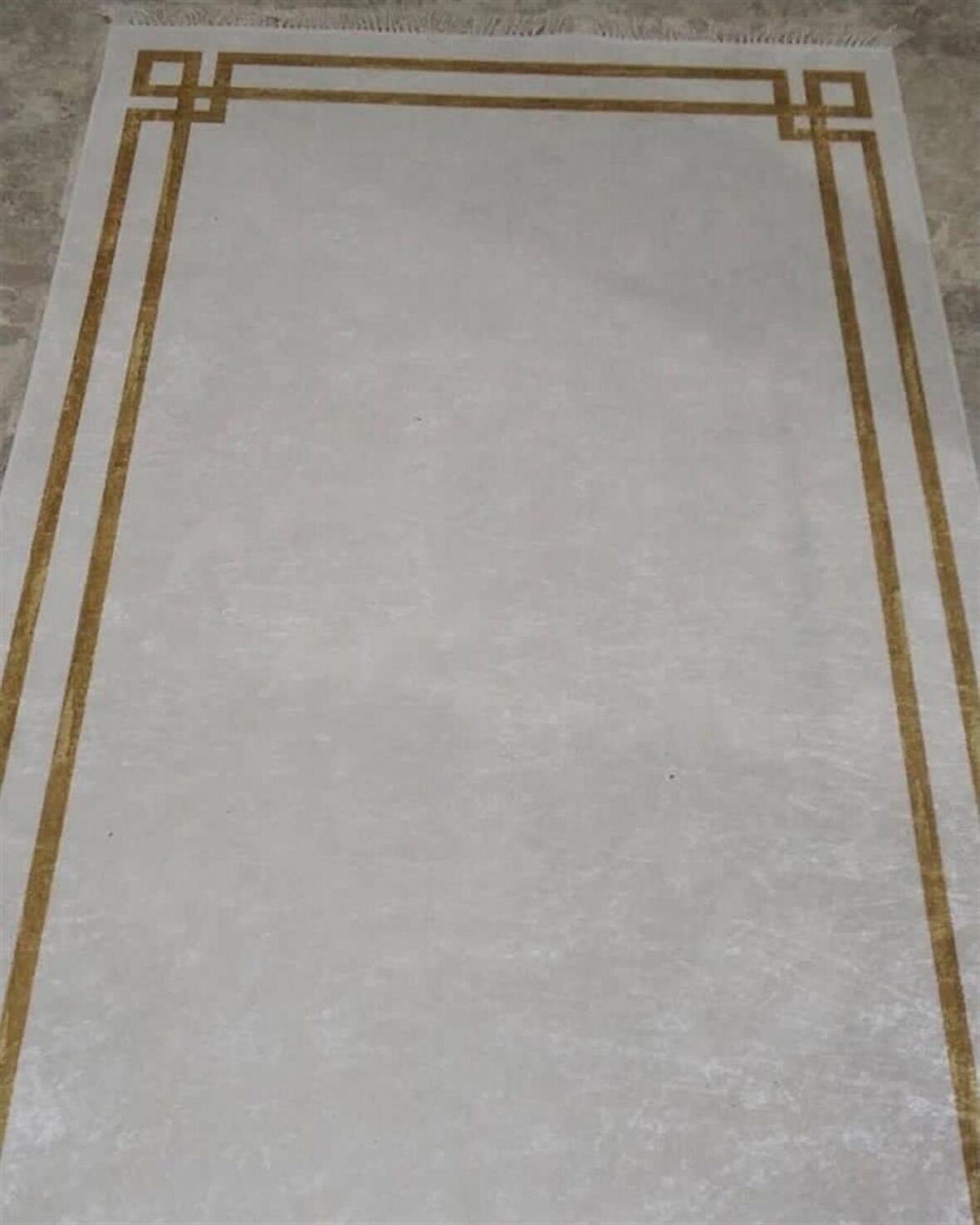 Hitit Kesme Yolluk Halısı Modern 80x400 Lidya Lüx 4209 Altın