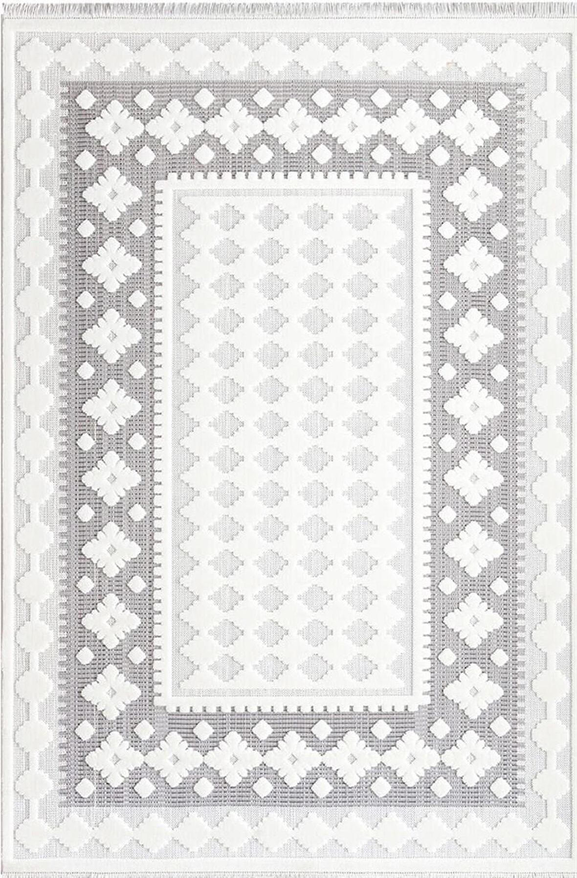 İpek Halı Modern Almond 11413 Beyaz