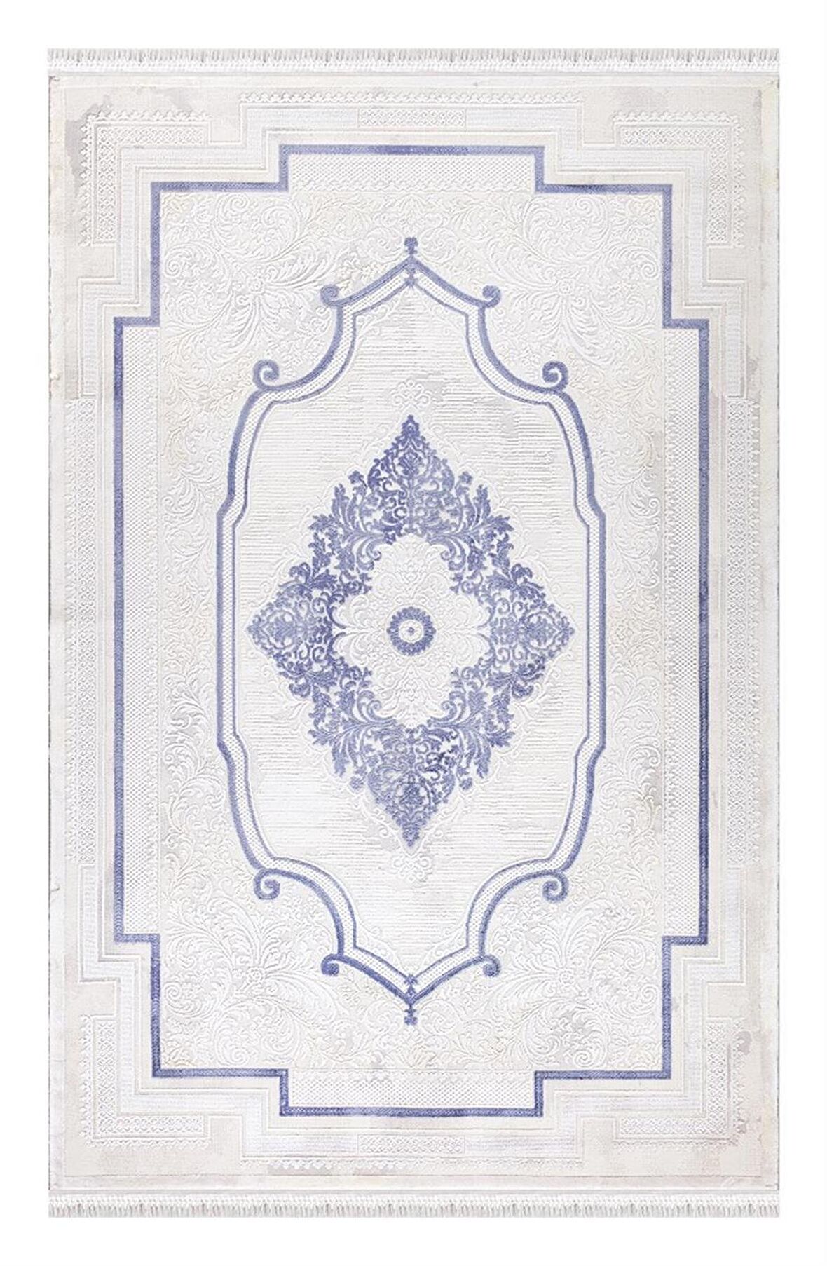 İpek Halı Modern Blossom 13553 Mavi