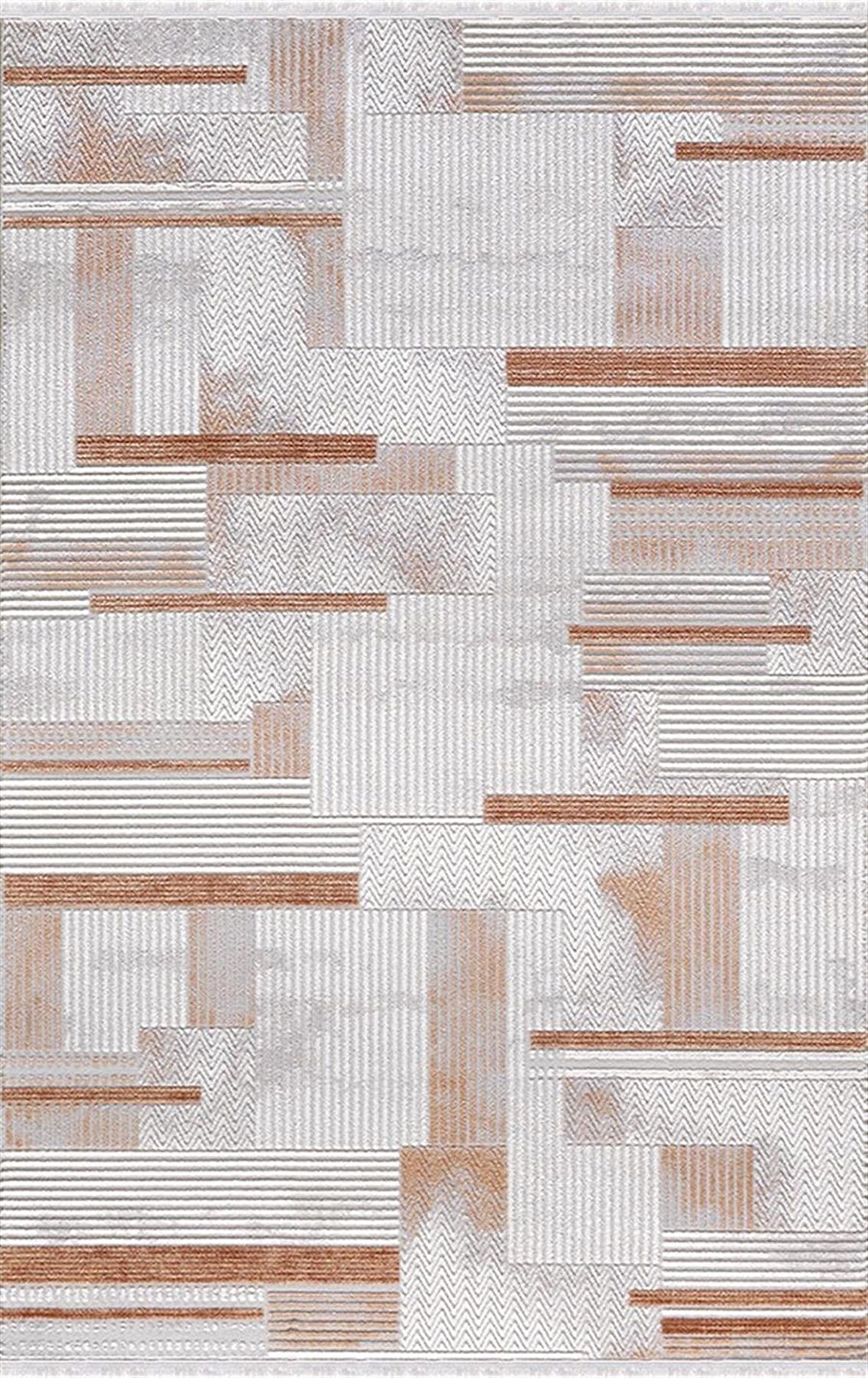 Merinos Halı Modern Diyez 39140 020 Turuncu