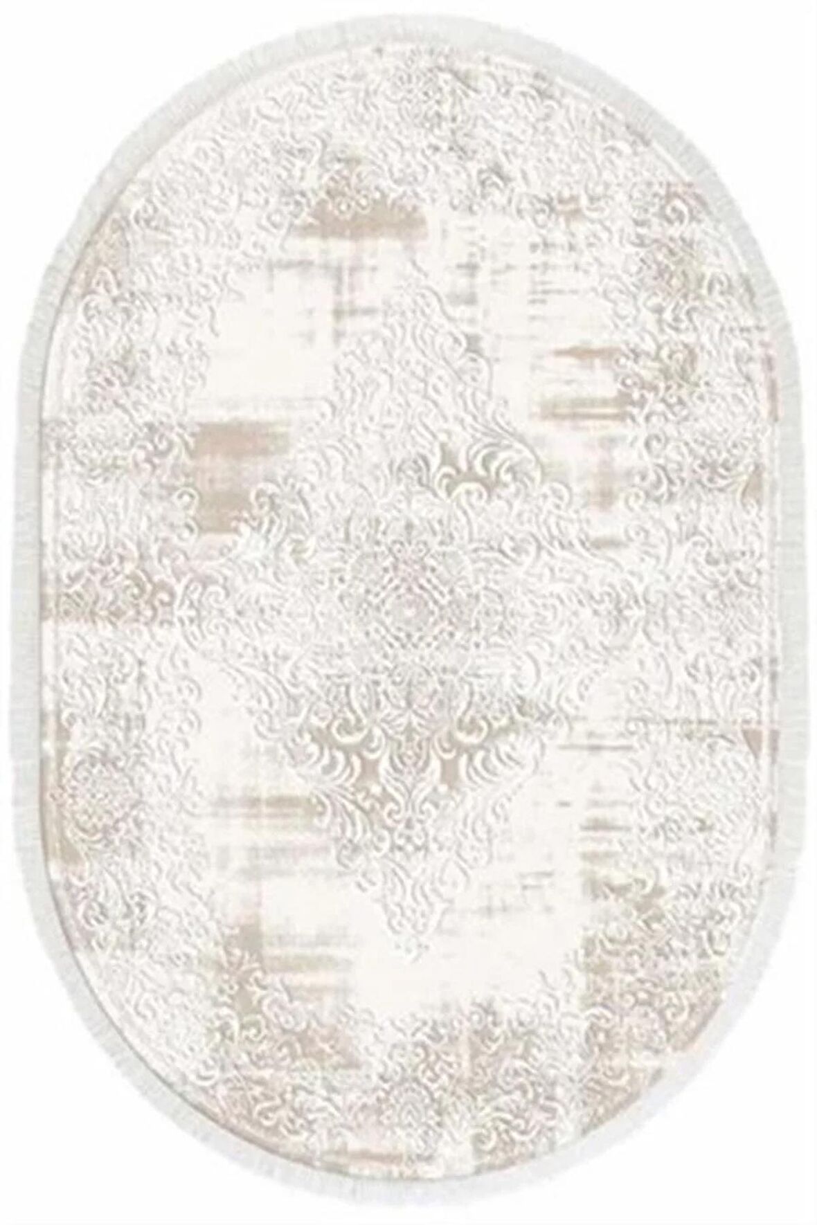 İpek Oval Halı Sardes Koleksiyonu 6110 Krem