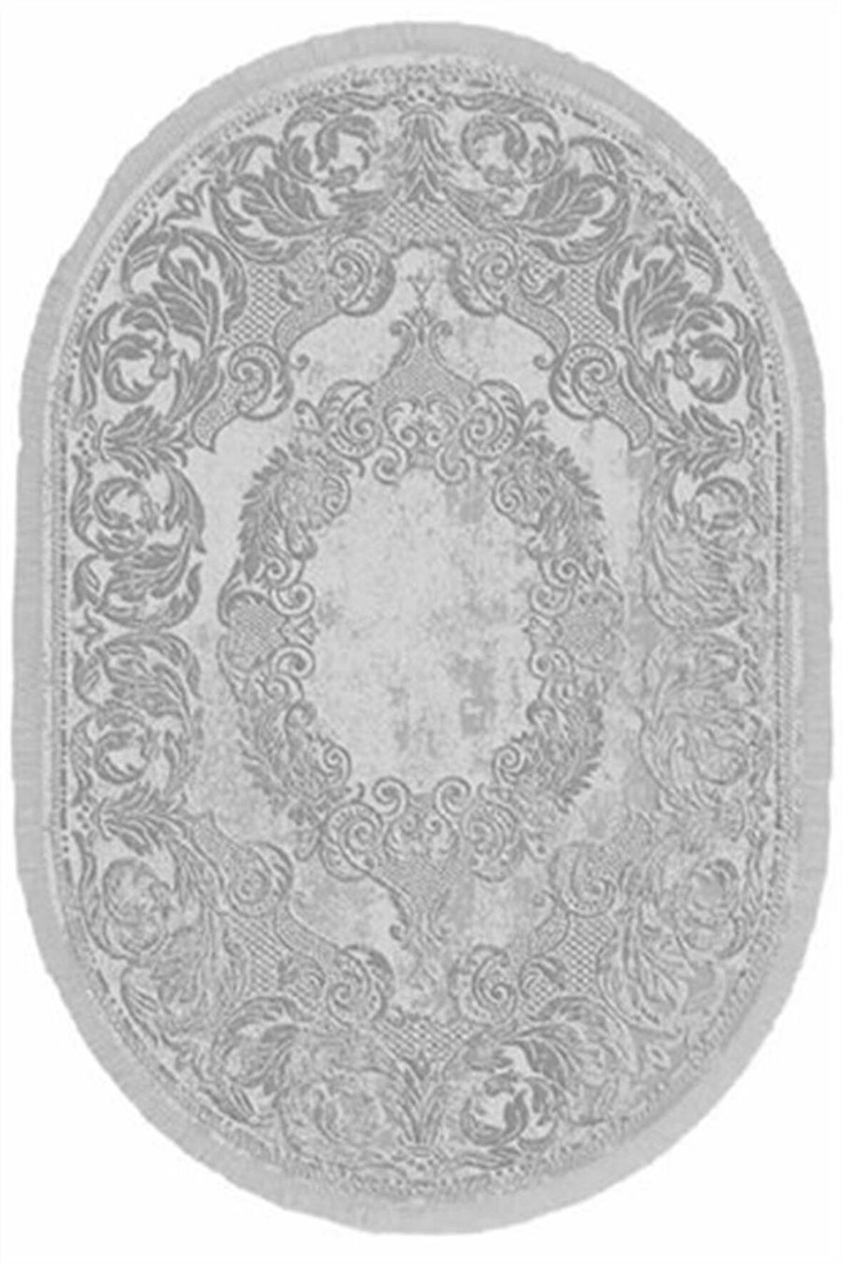 İpek Oval Halı Sardes 6201 Gri