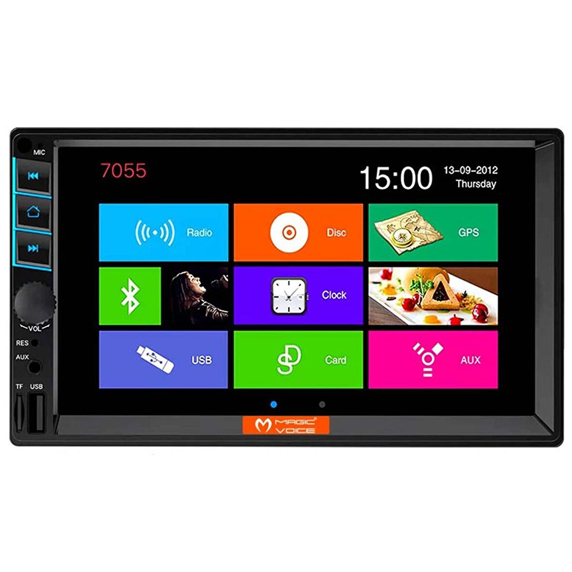 MAGICVOICE MV-5418 USB/SD/FM/AUX/BLUETOOTH 7 DOKUNMATİK MEKANİKSİZ DOUBLE OTO TEYP